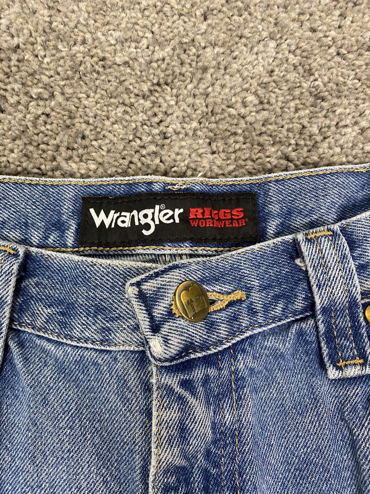 Vintage × Wrangler Y2k wrangler riggs workwear carpenter jorts Size US 35 - 6 Thumbnail