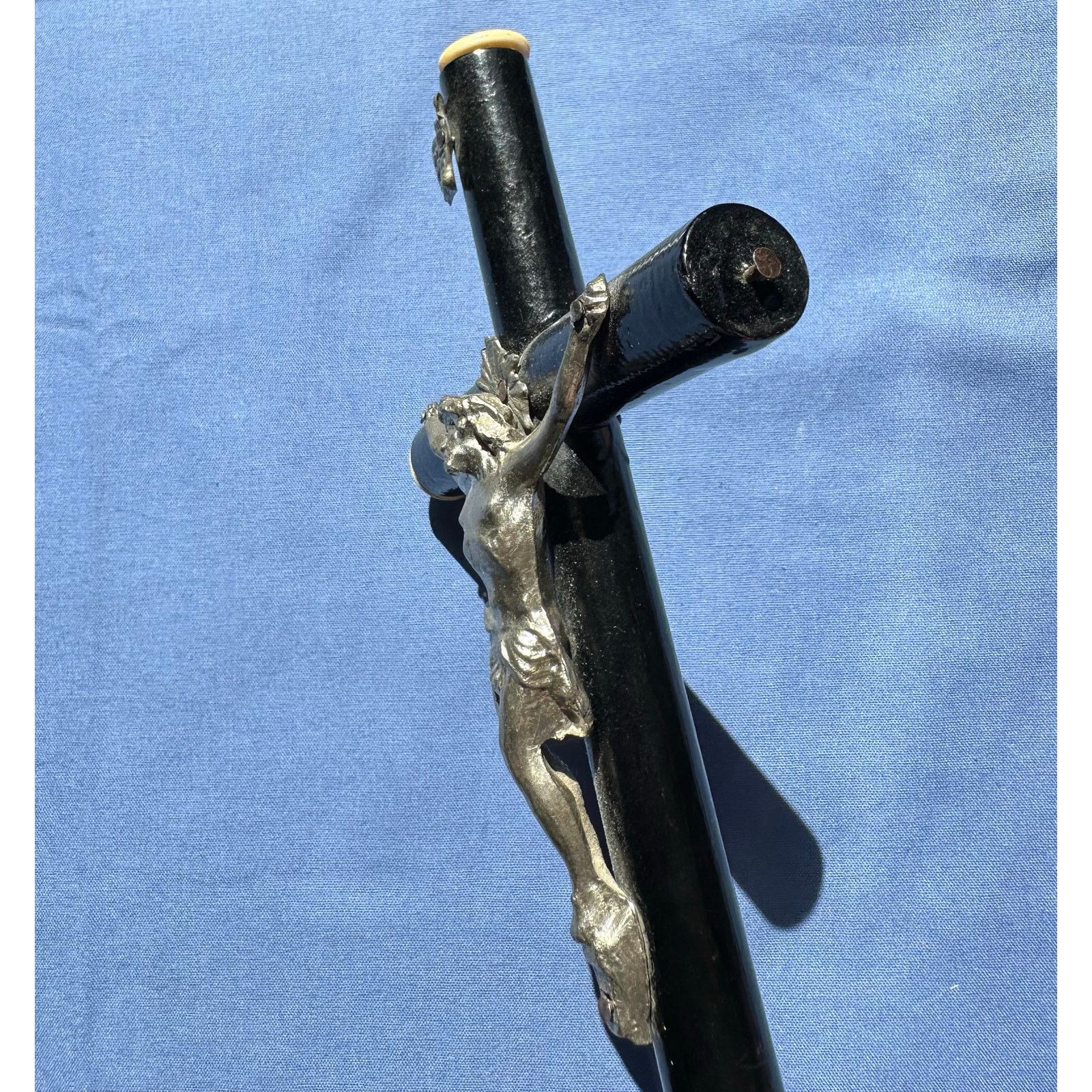 Other Antique Wood Standing Cross Crucifixion Altar Piece Size ONE SIZE - 5 Thumbnail