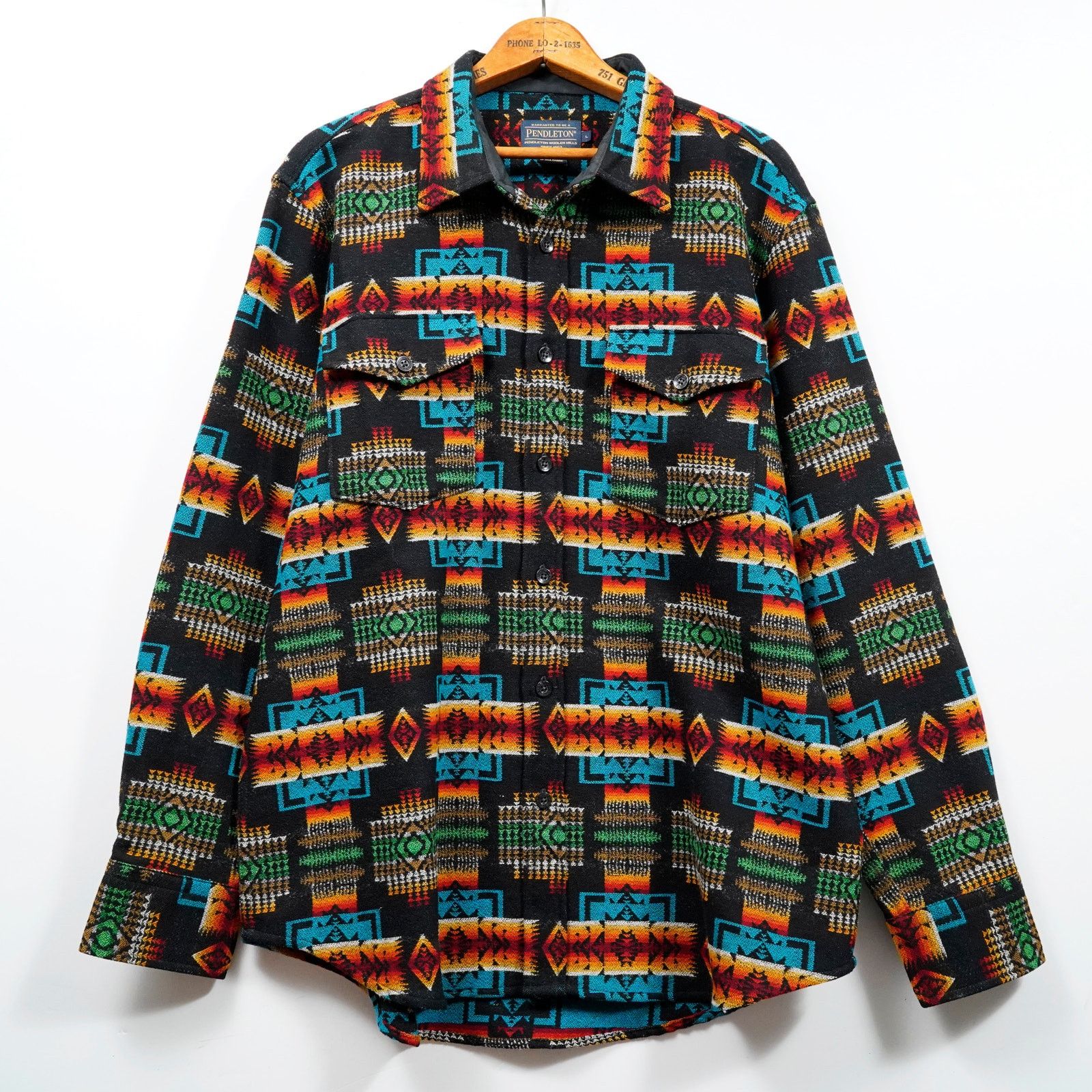 Pendleton Pendleton 100% Virgin Wool Southwestern Aztec Shirt Jacket L Size US L / EU 52-54 / 3 - 1 Thumbnail