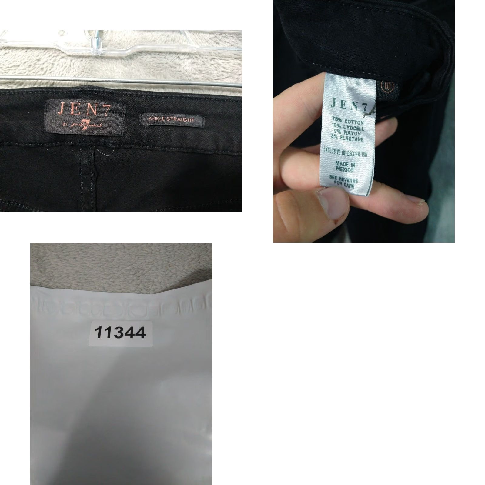 7 For All Mankind 7 For All Mankind Jeans Womens 10 Black Denim Ankle Straight Mid Rise Stretch Size 32" / US 10 / IT 46 - 8 Thumbnail