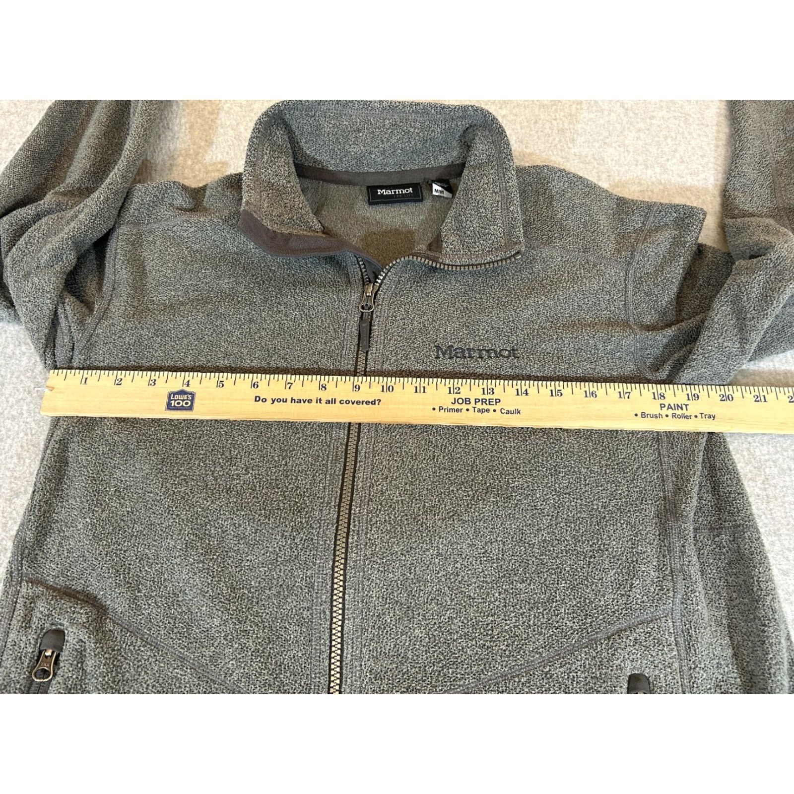 Marmot Marmot Jacket Mens Medium Gray Full Zip Fleece Thermal Hiking Outdoor Trail Size US M / EU 48-50 / 2 - 5 Thumbnail