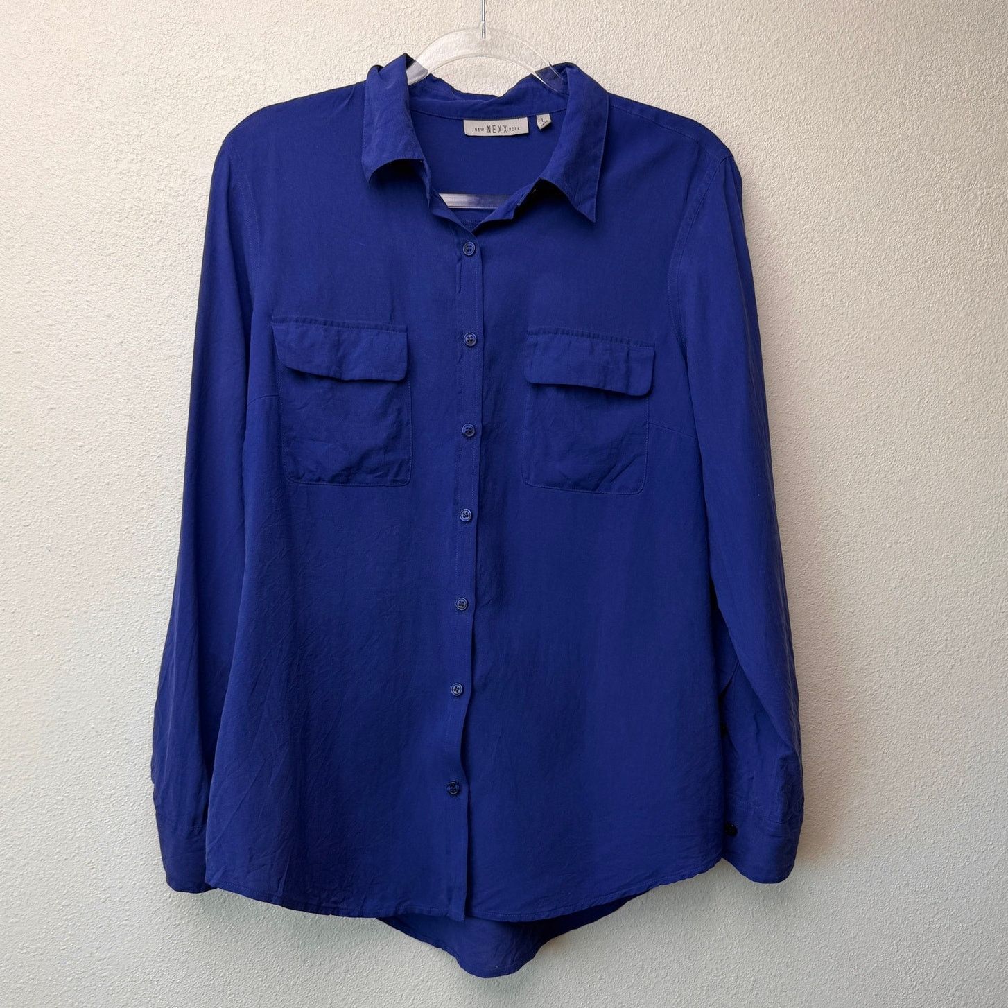 Other New Nexx York 100% Silk Periwinkle Button Front Blouse L Size L / US 10 / IT 46 - 3 Thumbnail