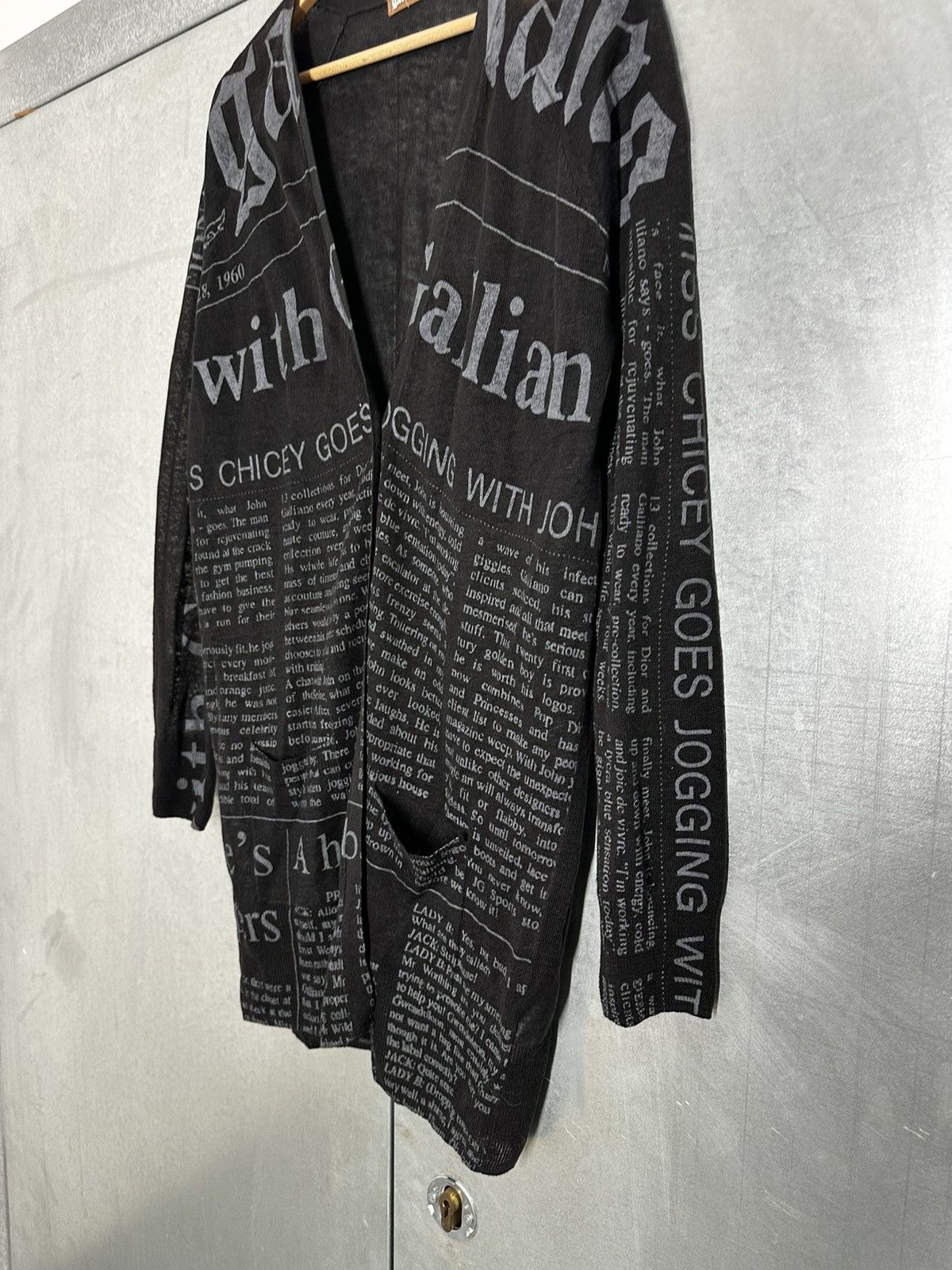 John Galliano Vintage 00s John Galliano Gazette Cardigan Size L / US 10 / IT 46 - 5 Thumbnail