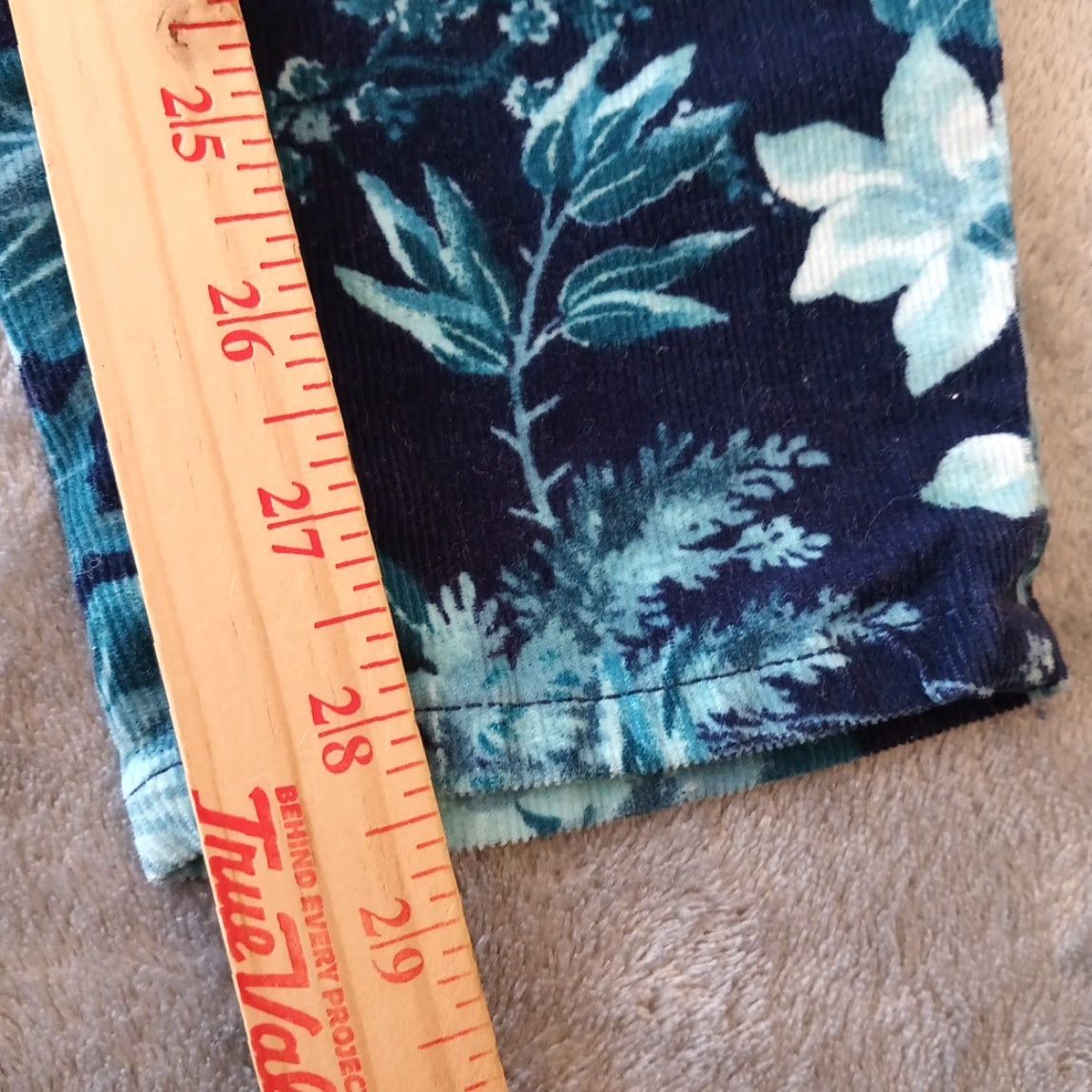 Talbots Talbots Corduroy Jegging Pants Womens Size 2 Blue Floral Skinny Stretch New Size 26" / US 2 / IT 38 - 5 Thumbnail