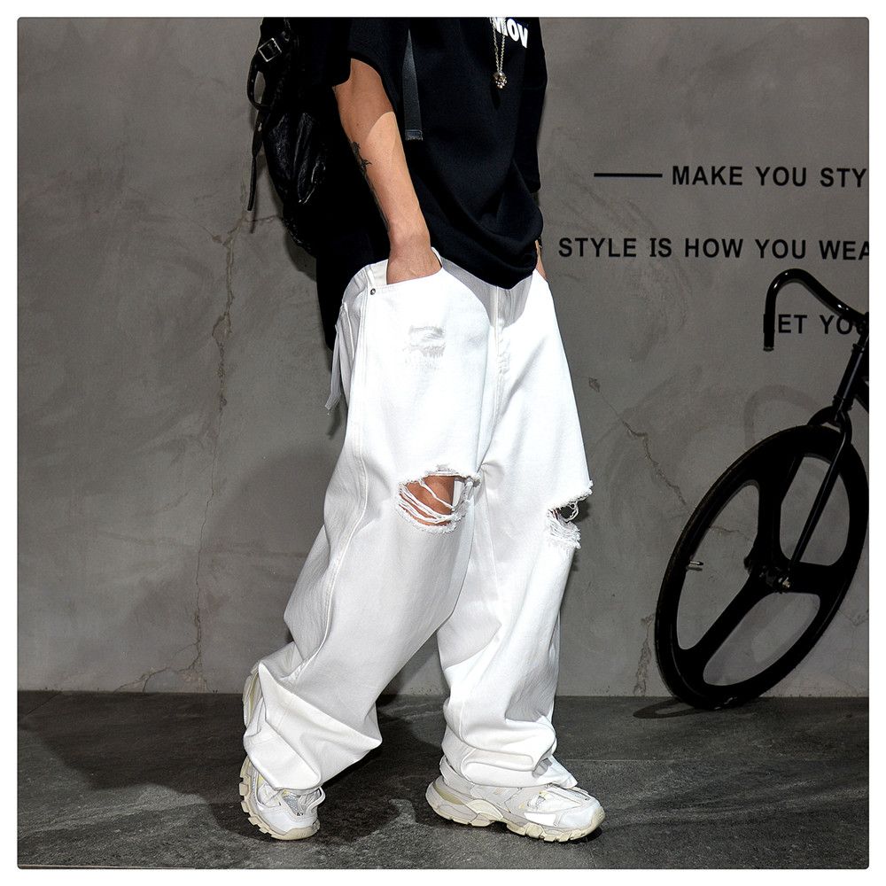 Jean × Vintage Ripped Baggy Jeans Skate Size US 30 / EU 46 - 4 Thumbnail