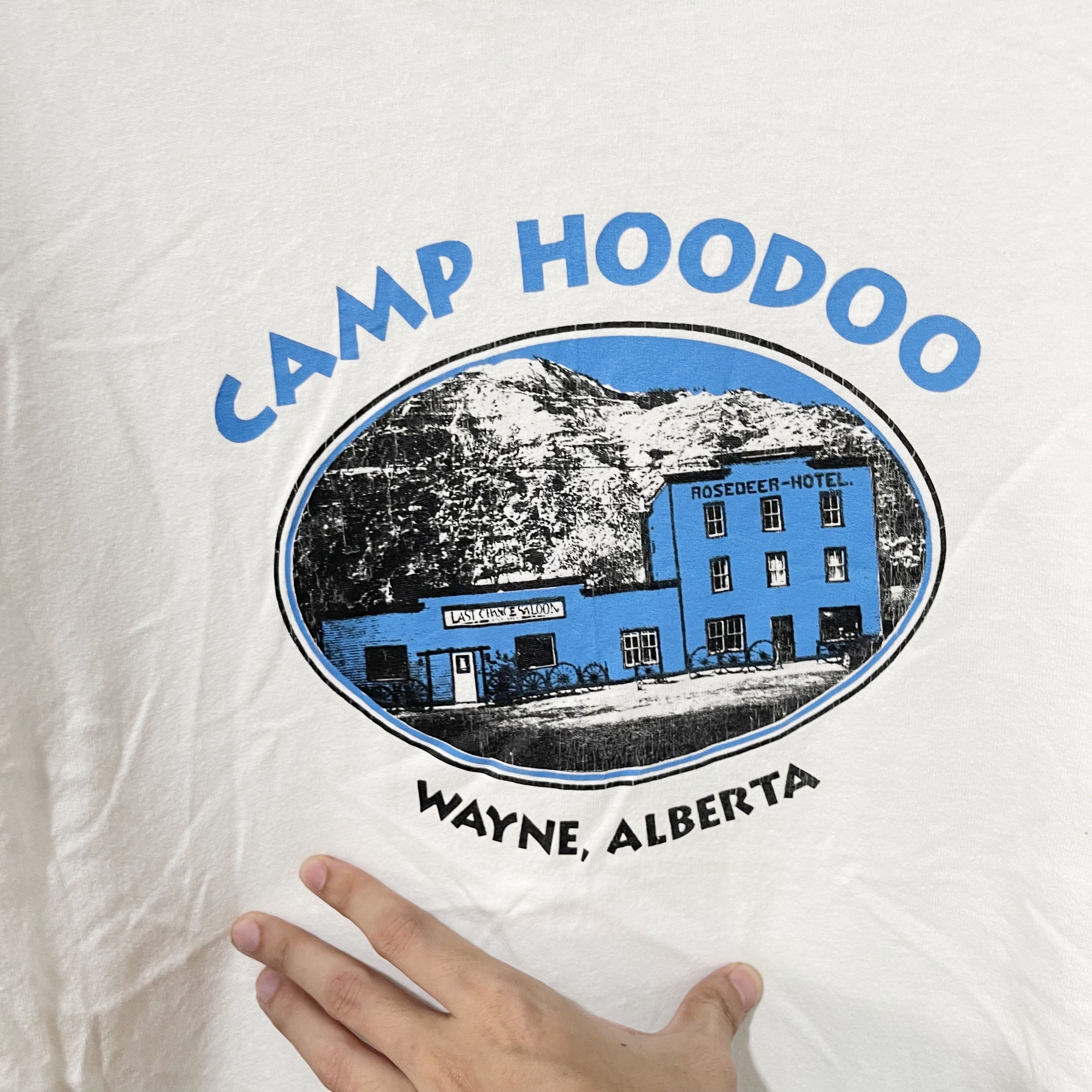 Vintage Vintage 90s Camp Hoodoo Wayne Alberta T-Shirt Size US L / EU 52-54 / 3 - 2 Thumbnail