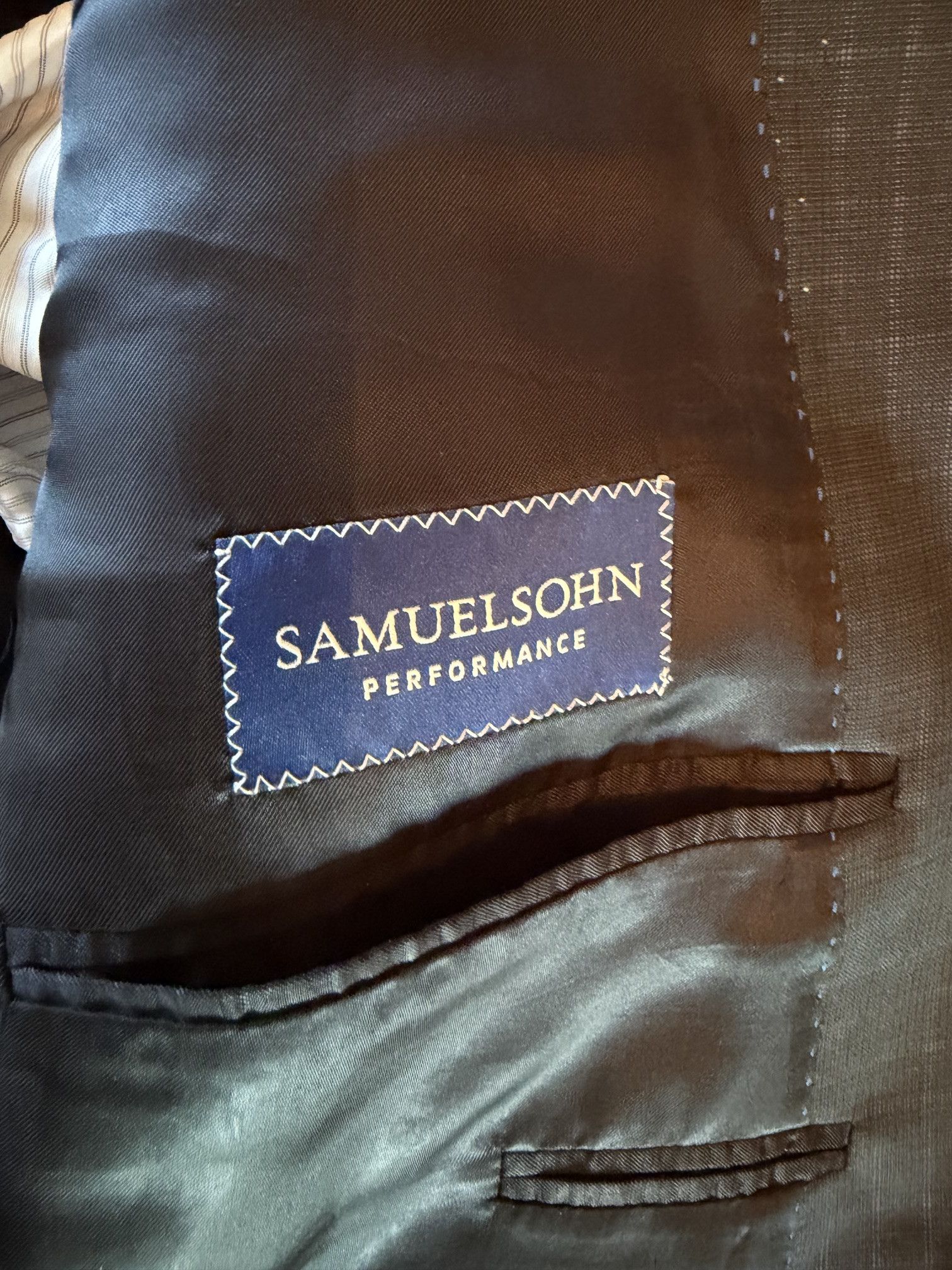 Samuelsohn Samuelsohn Loro Piana Blazer Mens 44R Gray Wool 120's Coat Size 44R - 5 Thumbnail