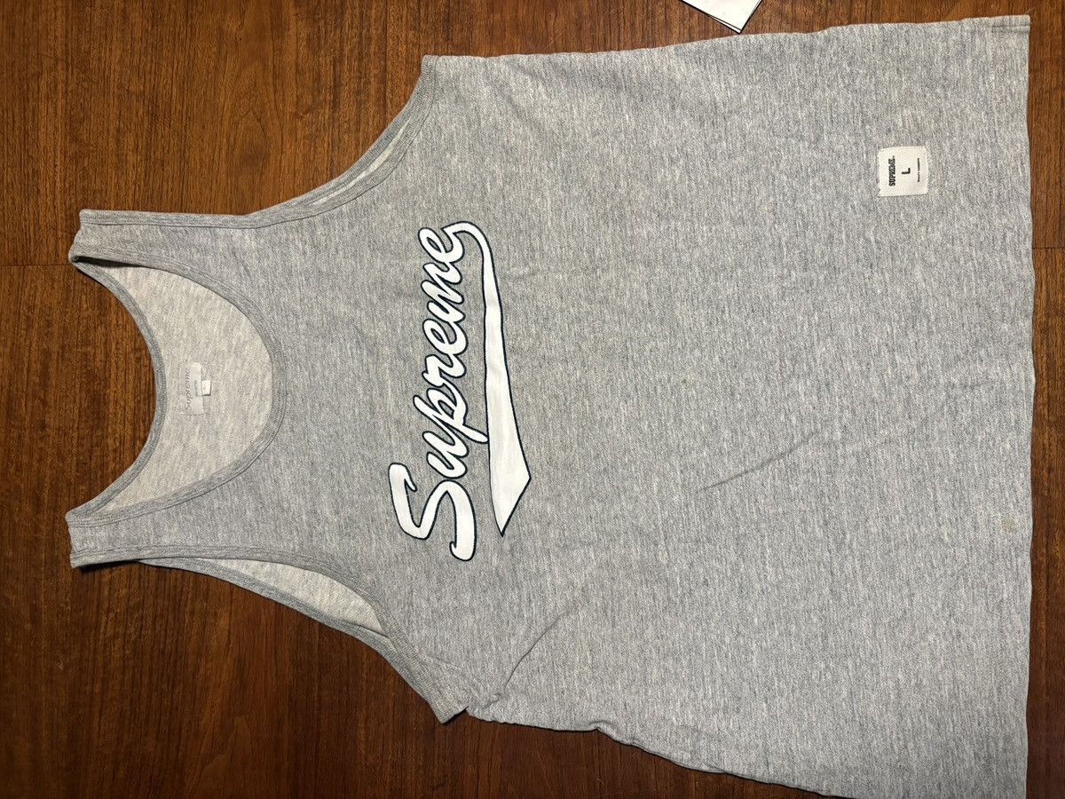 Ｌsize Supreme 16ss script tank top Supreme Script Tank Top Large Heather Gray (SS16)
