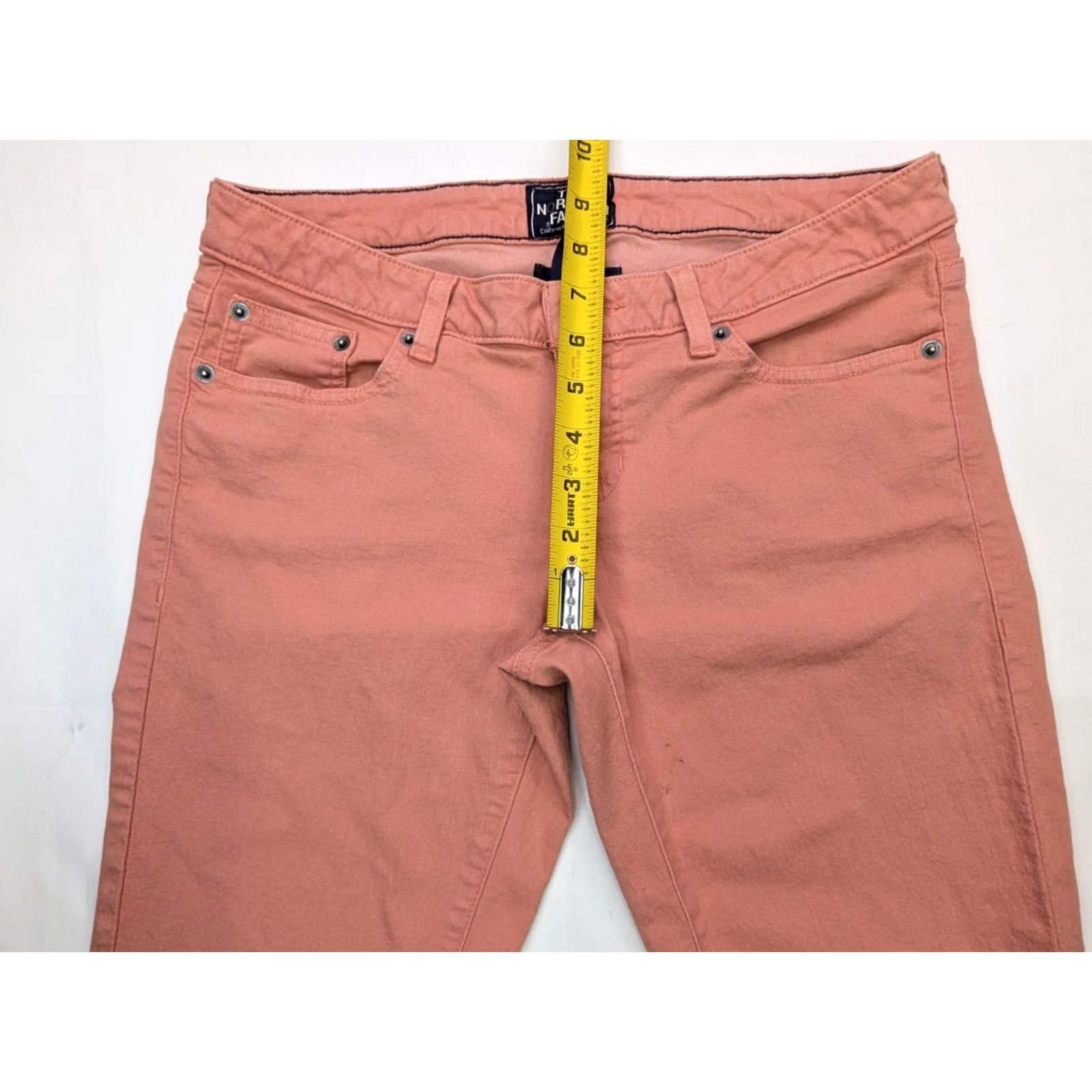 The North Face The North Face Jeans Women's 4 Reg (30x33) Low Rise Skinny Coral Denim Spring Summer Slim Stretch NWT USA Pattern Solid Logo Button Zipper USA Theme Size 27" / US 4 / IT 40 - 6 Thumbnail