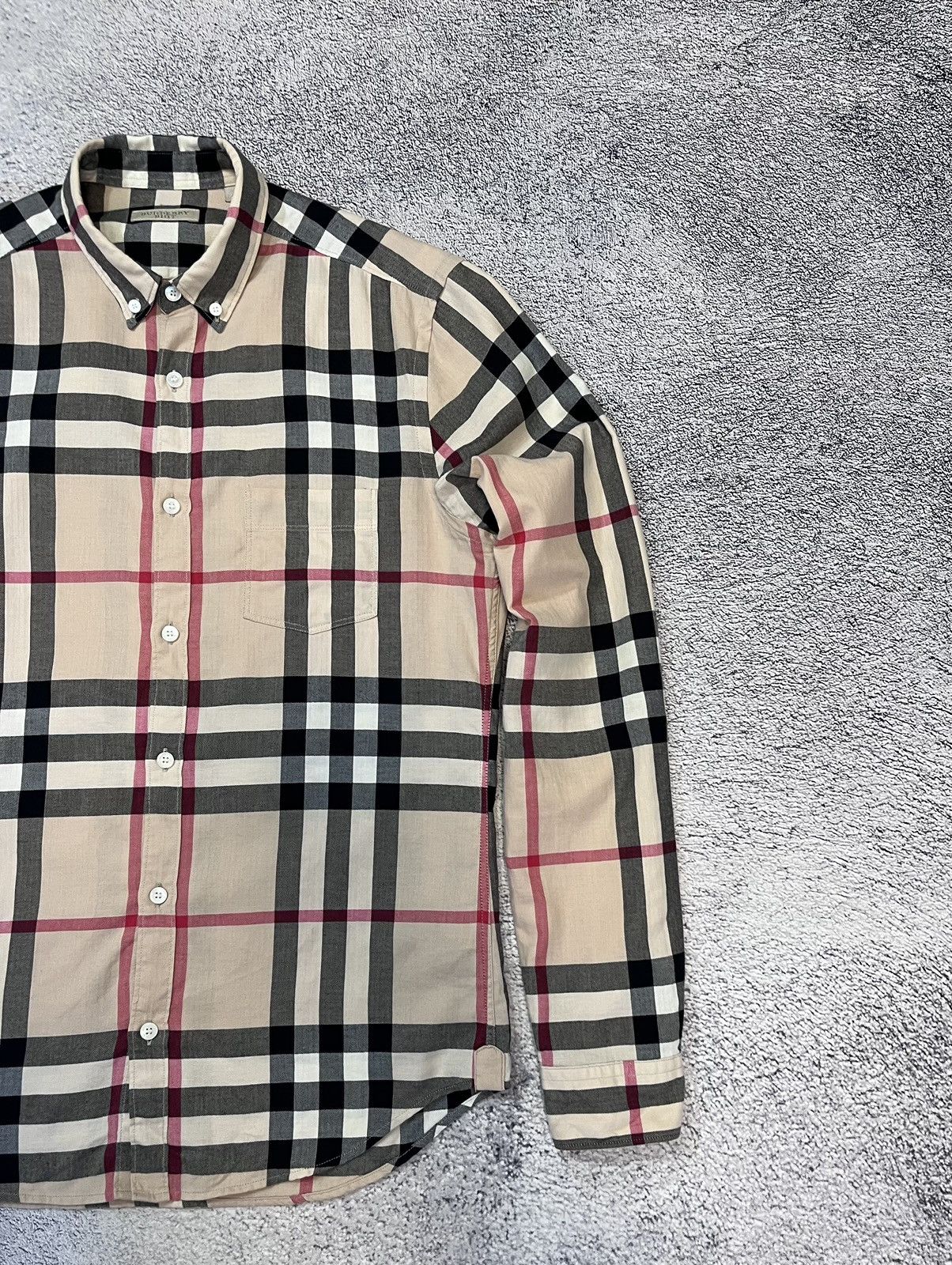 Burberry Burberry Brit Mens Nova Check Beige Shirt S Long Sleeve Size US S / EU 44-46 / 1 - 3 Thumbnail