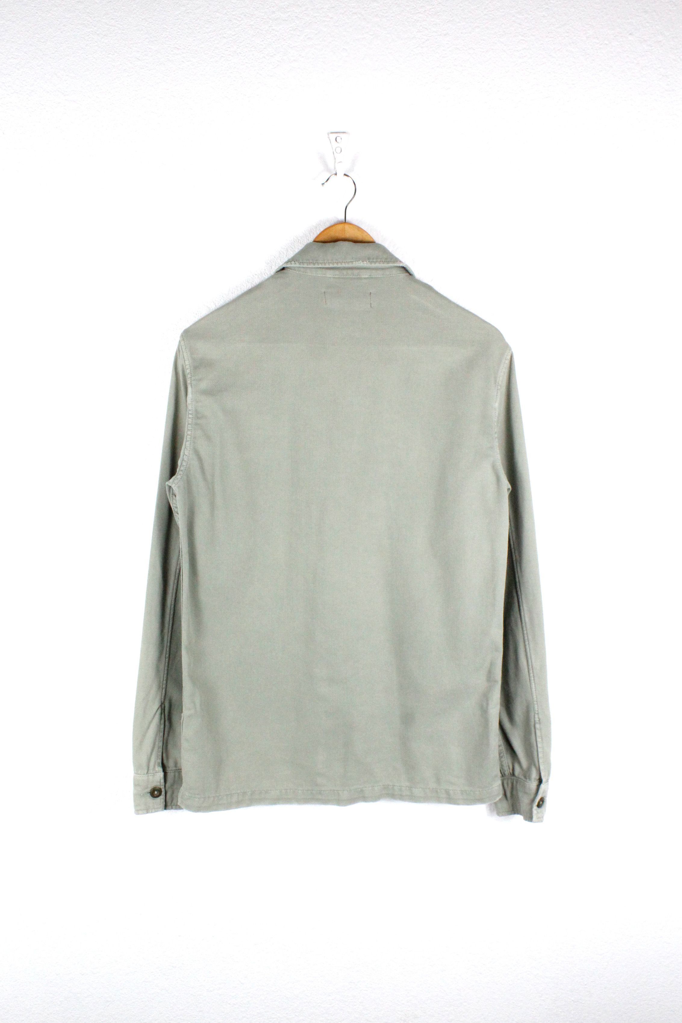 Allsaints Allsaints Jackson Green Distressed Herringbone Knit Shirt Size US S / EU 44-46 / 1 - 4 Thumbnail