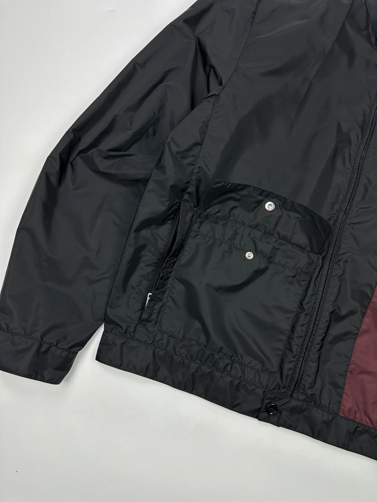 Prada Prada Milano SS2018 Black Light Nylon Burgundy Strip Size US L / EU 52-54 / 3 - 4 Thumbnail