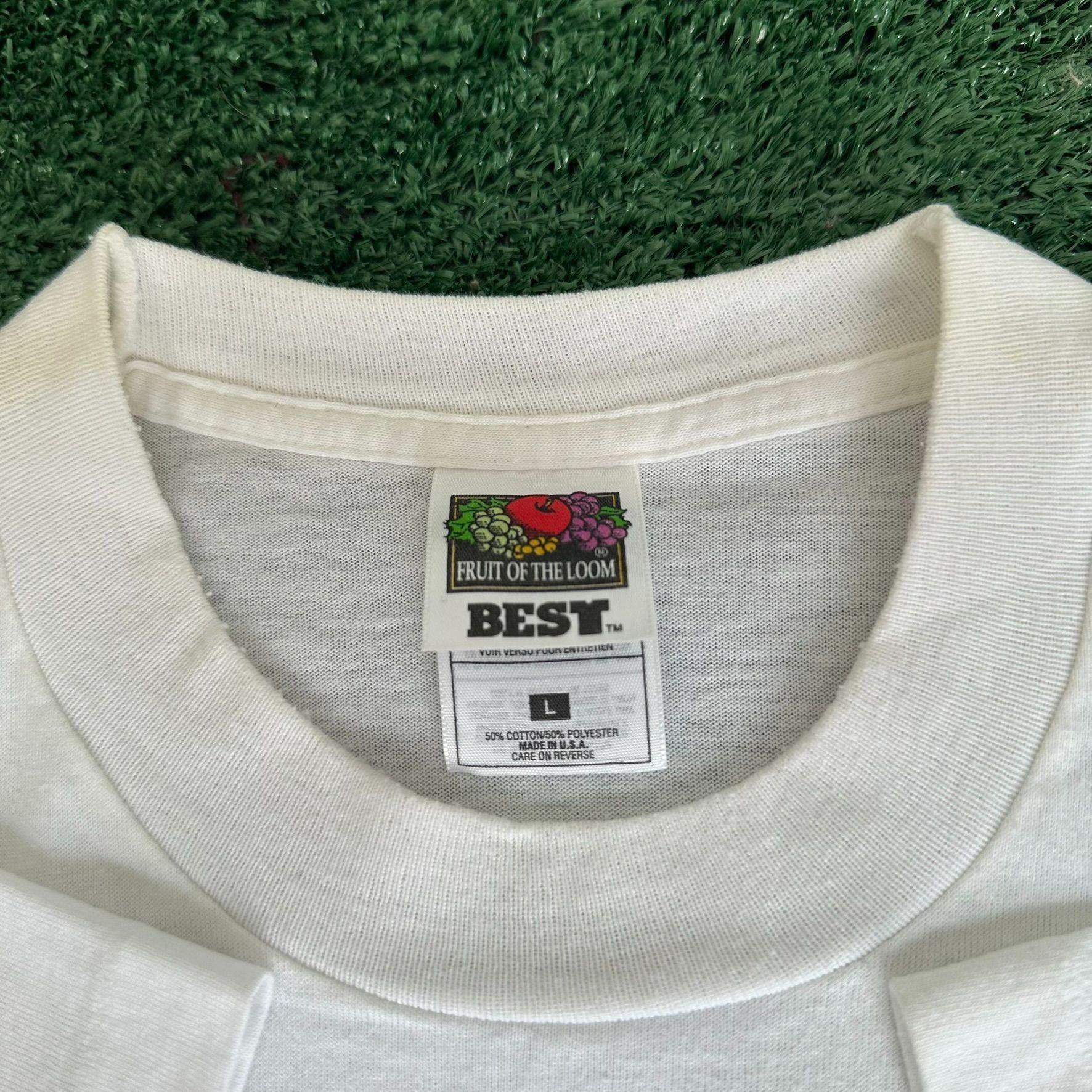 Fruit Of The Loom Vintage 90s Road Runner 5K T-Shirt Single Stitch White L Loo Size US L / EU 52-54 / 3 - 4 Thumbnail