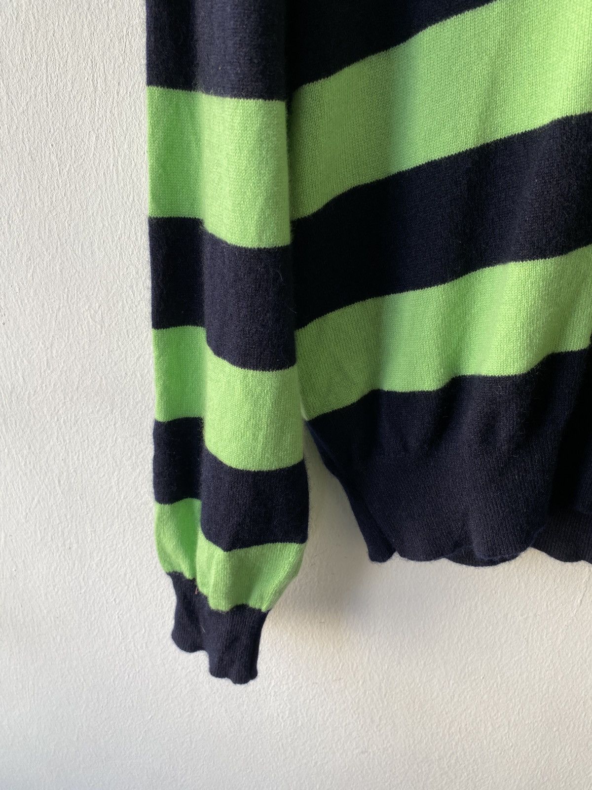 Faconnable 2000s - Faconnable Striped Button Up Sweatshirt Size US L / EU 52-54 / 3 - 4 Thumbnail