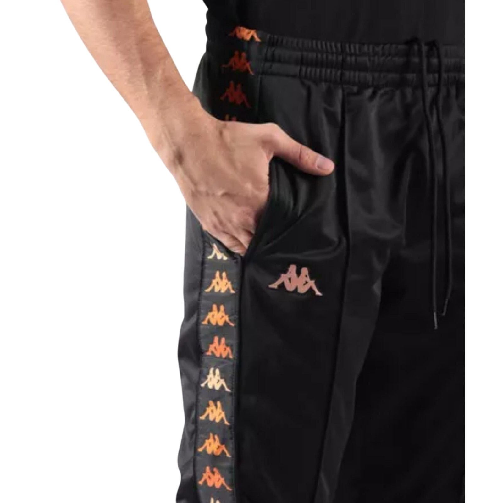 Kappa KAPPA AUTHENTIC Nandor Red Earth Yellow Black SWEATPANTS M Size US 28 / EU 44 - 1 Thumbnail
