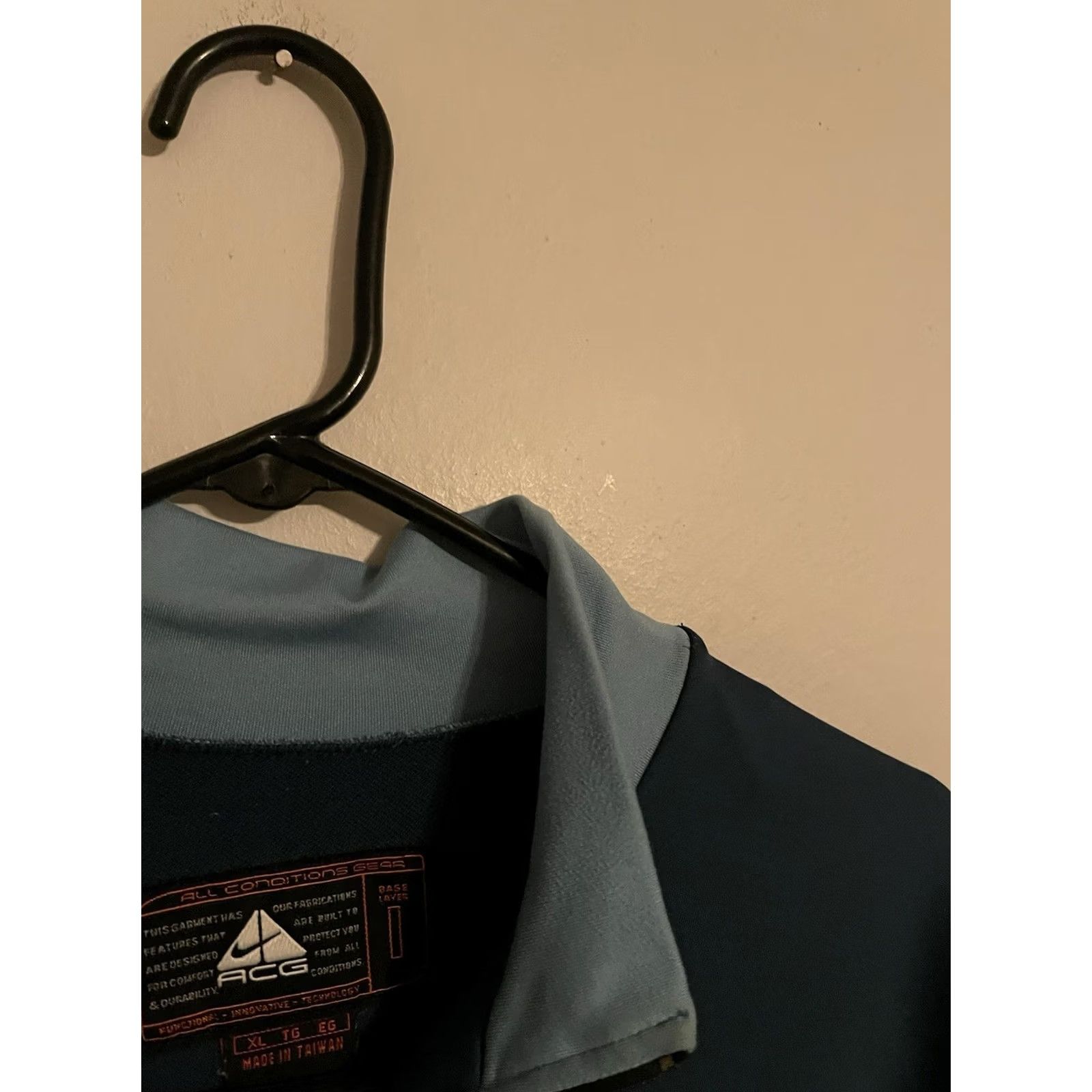 Nike ACG VINTAGE Nike ACG 1/4 Zip Pullover Blue Long Sleeve Mens XL Regular Mock Neck Size US XL / EU 56 / 4 - 3 Thumbnail
