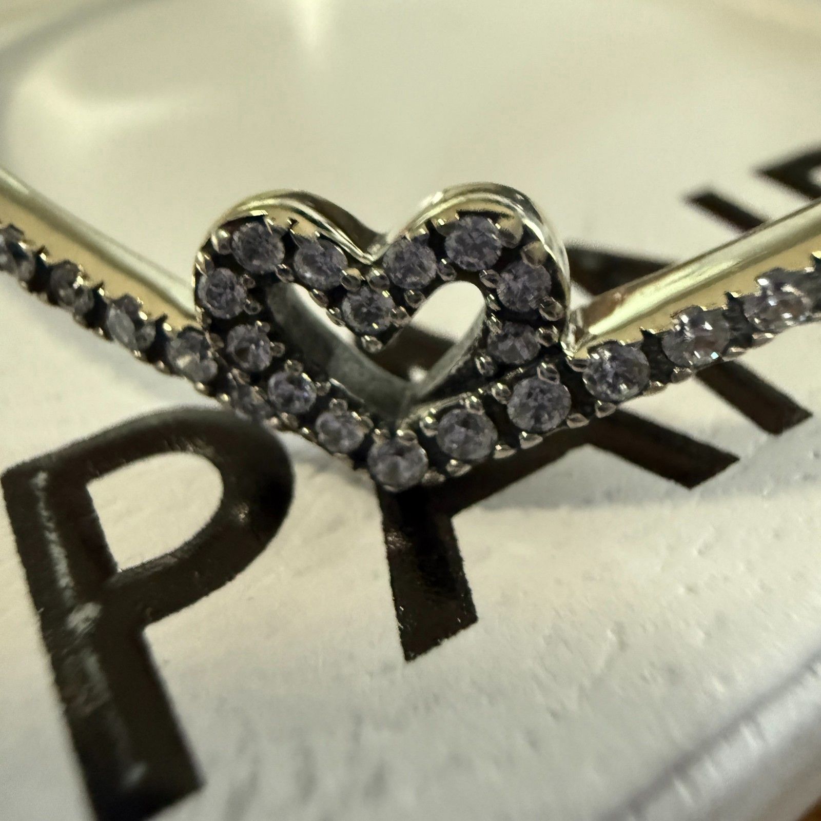 pandora Authentic Pandora Sparkling Heart Sterling Silver Bangle Bra Size ONE SIZE - 3 Thumbnail