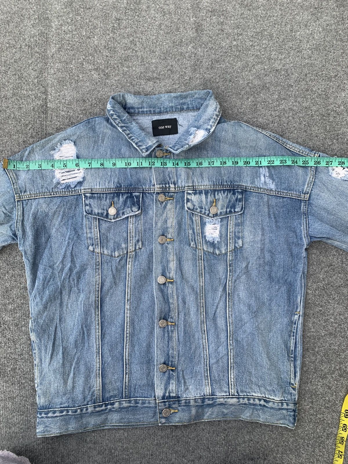 Japanese Brand Distressed One way jacket jeans. Size US M / EU 48-50 / 2 - 3 Thumbnail