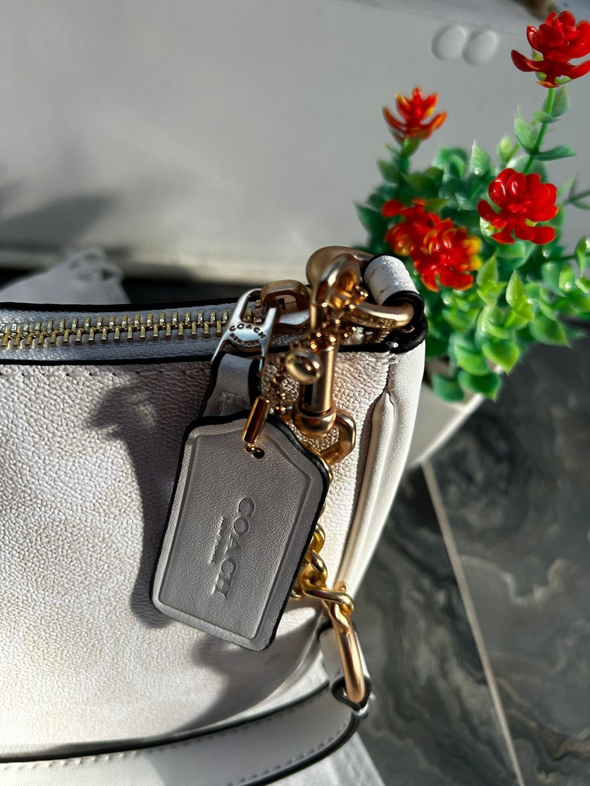 Coach Coach white Teri Shoulder Bag in Signature Canvas Size ONE SIZE - 5 Thumbnail