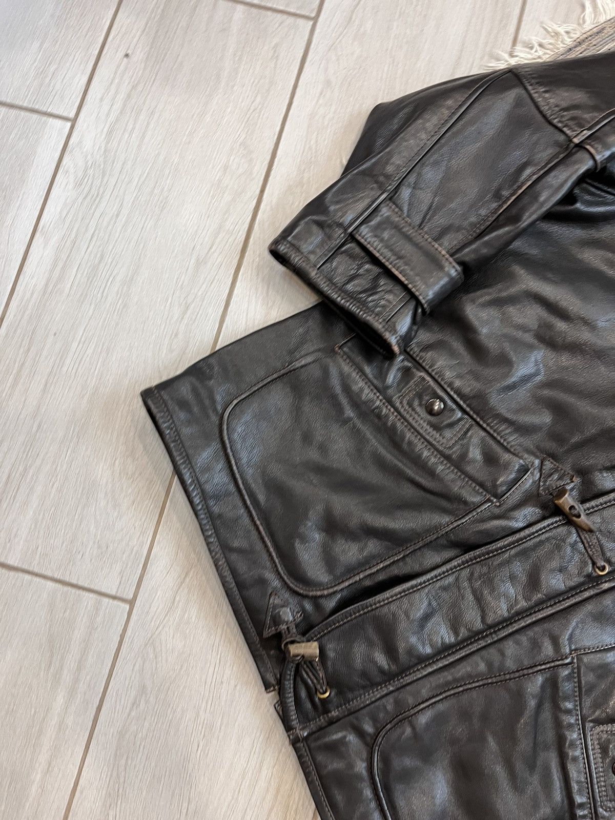 Vintage Vintage Avantgarde Leather Jacket 80s rare retro Size US L / EU 52-54 / 3 - 6 Thumbnail