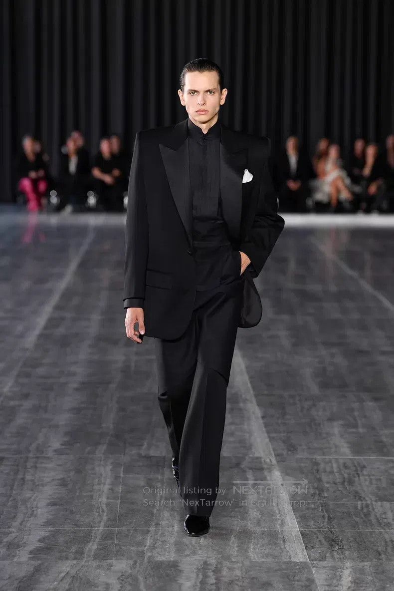 Saint Laurent Paris Saint Laurent Paris Black Samurai Mandarin Collar Accordio Size M / US 6-8 / IT 42-44 - 9 Thumbnail