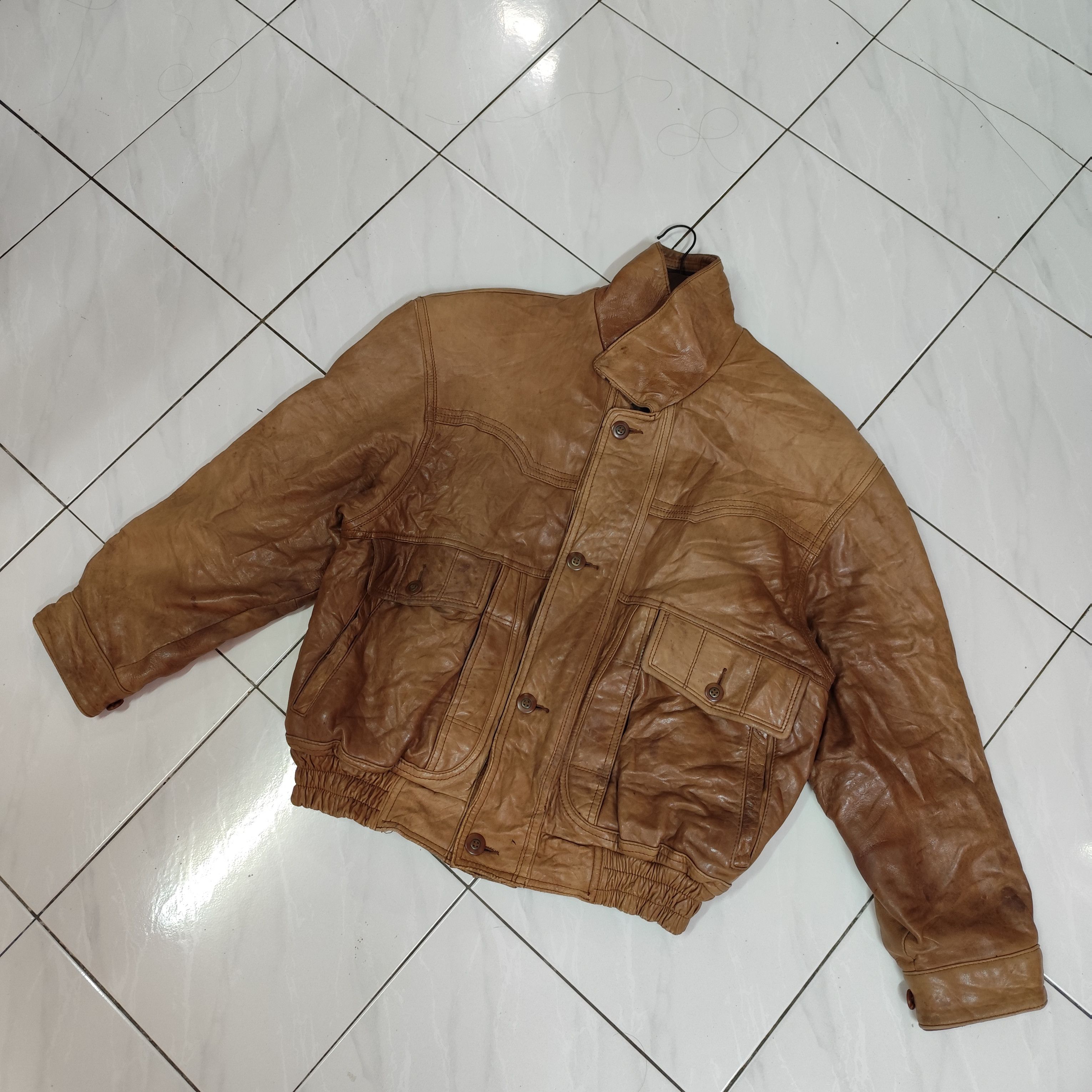 Designer × Japanese Brand × Vintage VINTAGE D'HOMME A HOMME SHEEPSKIN LEATHER JACKET Size US M / EU 48-50 / 2 - 2 Thumbnail