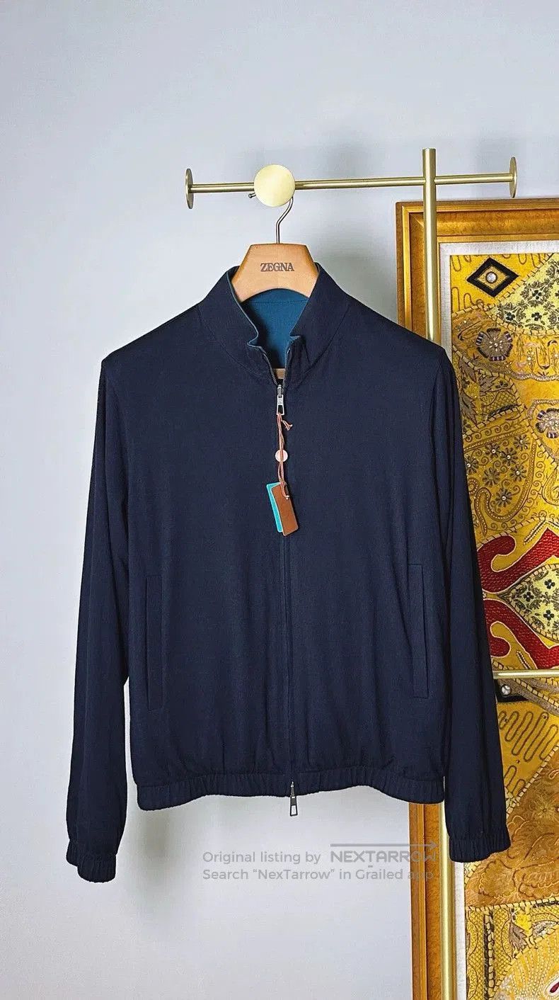 Loro Piana Reversible Blue Bomber Jacket.