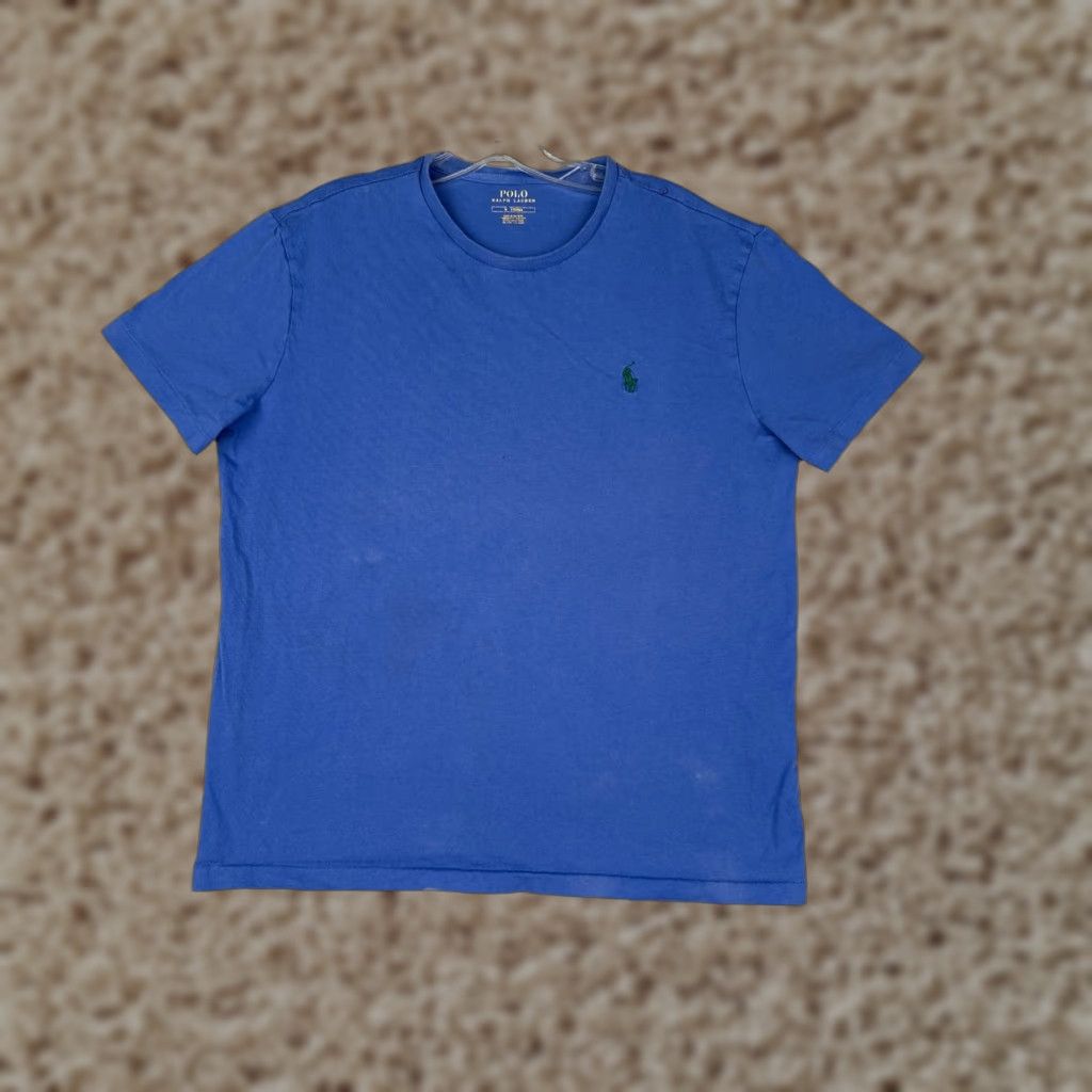 Ralph Lauren Polo Ralph Lauren Shirt Men Medium Blue 100% Cotton Crew Neck Short Sleeve Embroidered Logo Mens Size US M / EU 48-50 / 2 - 1 Thumbnail