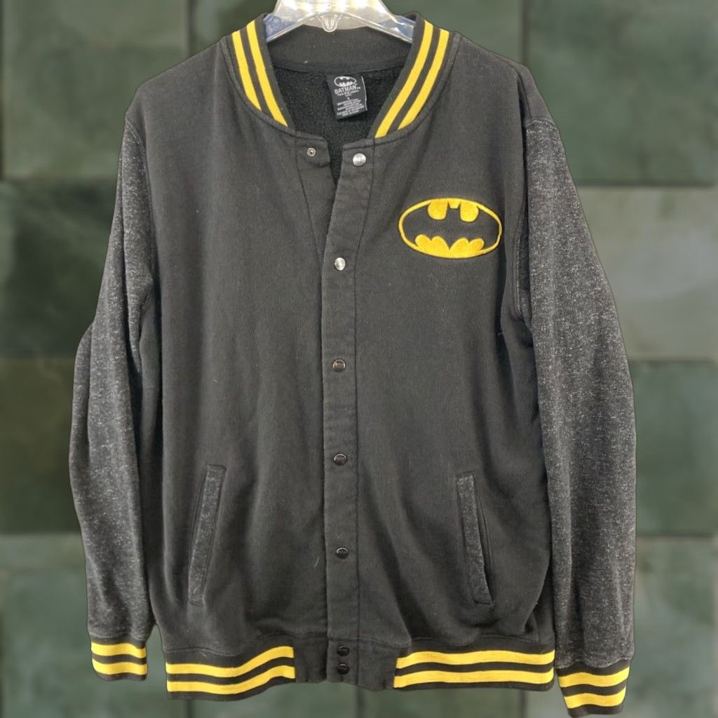 Vintage VINTAGE Batman Jacket Mens Short Snap-Front Black L Adult Black 90s Movie Super Hero Mens Size US L / EU 52-54 / 3 - 1 Thumbnail