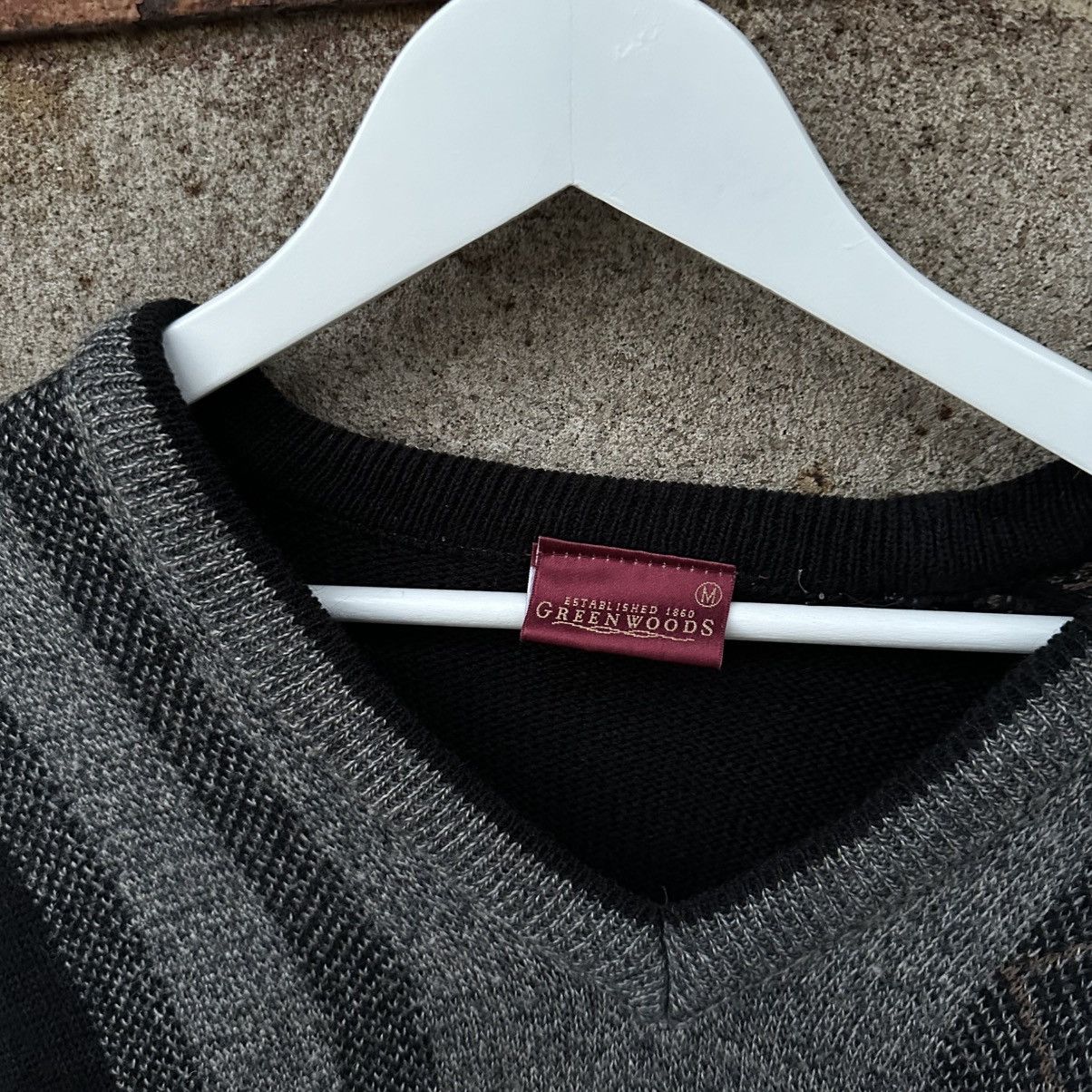 Aran Isles Knitwear Vintage Greenwods V Neck Abstractive Knit Sweater Size M Y2K Size US M / EU 48-50 / 2 - 6 Thumbnail