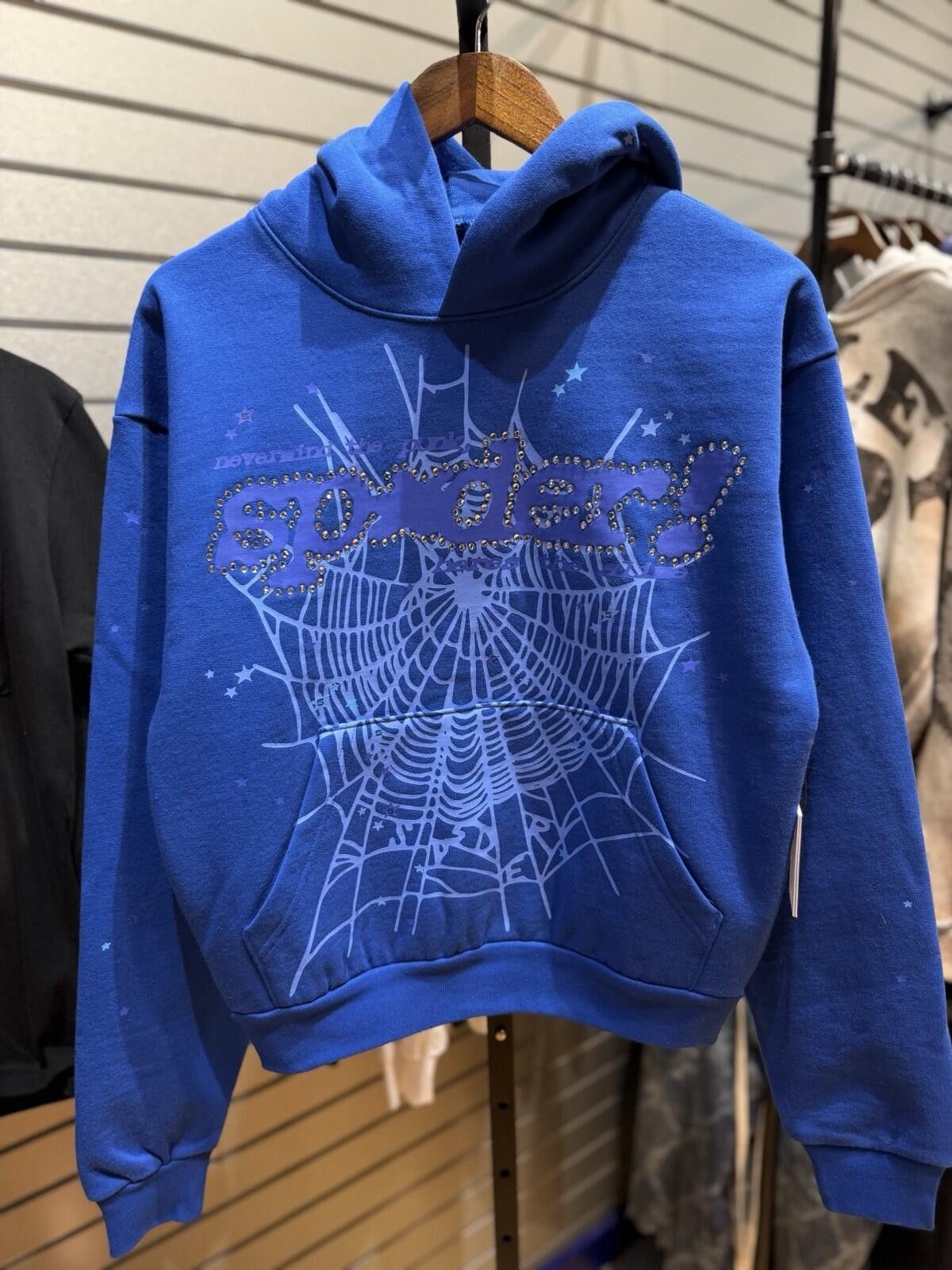 Sp5der Sp5der Stone Hoodie Size (Small) 2026 Blue VVS Size US S / EU 44-46 / 1 - 2 Thumbnail