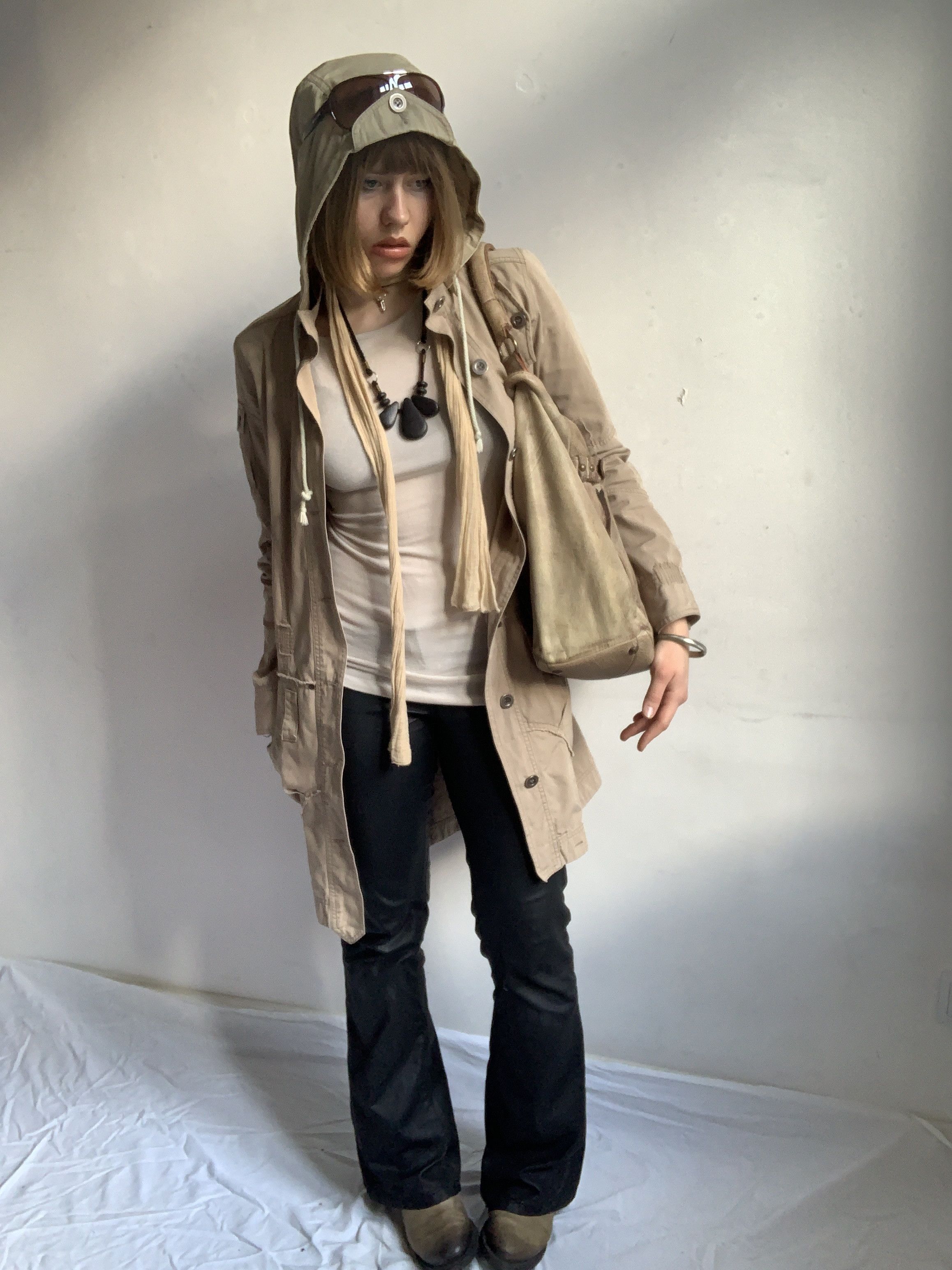 Japanese Brand Archive Hooded Utility Coat - Indie Sleaze 2000s Style Size S / US 4 / IT 40 - 1 Thumbnail