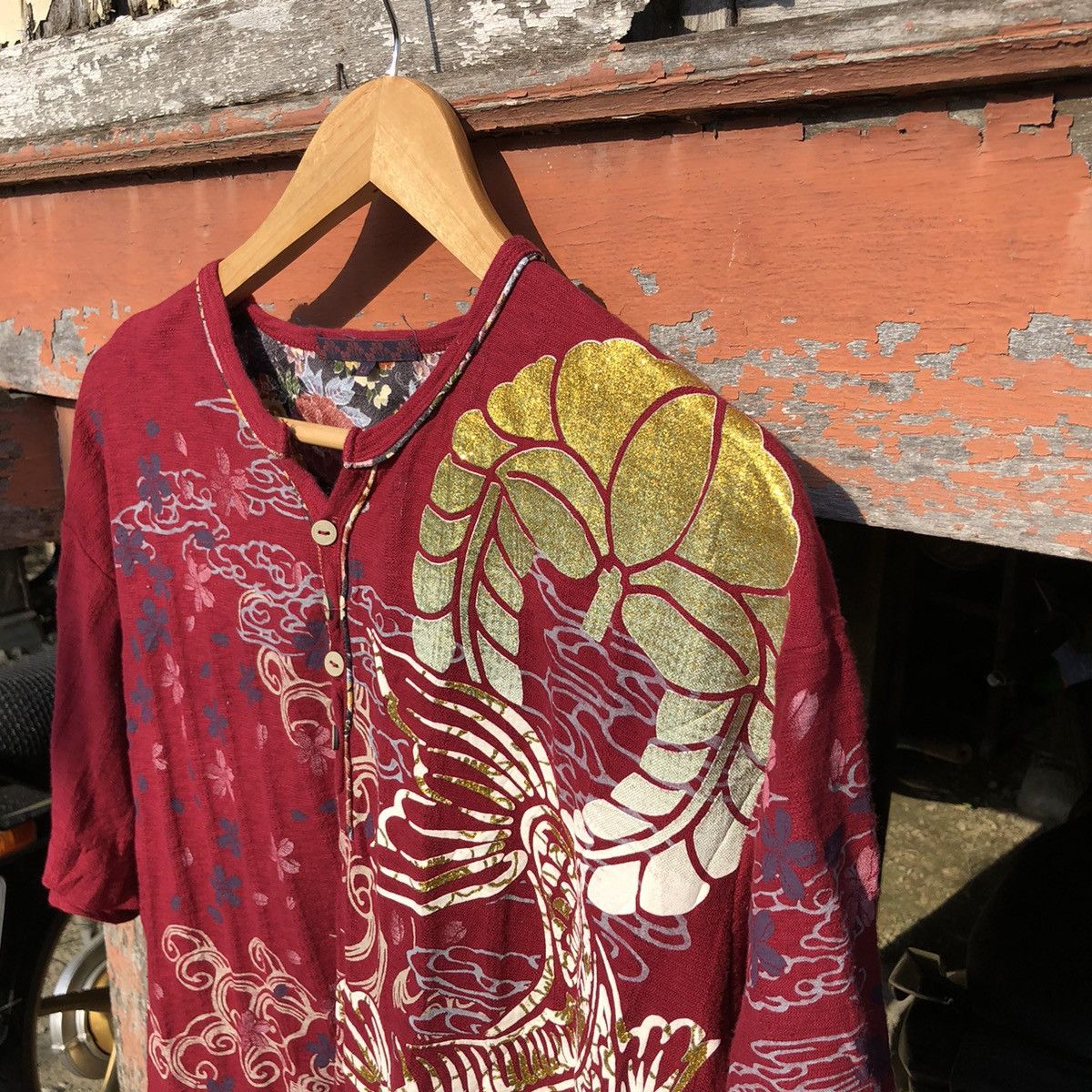 Japanese Brand Vintage y2k Koi Fish Sukajan Over Print Tshirt Size US L / EU 52-54 / 3 - 7 Thumbnail