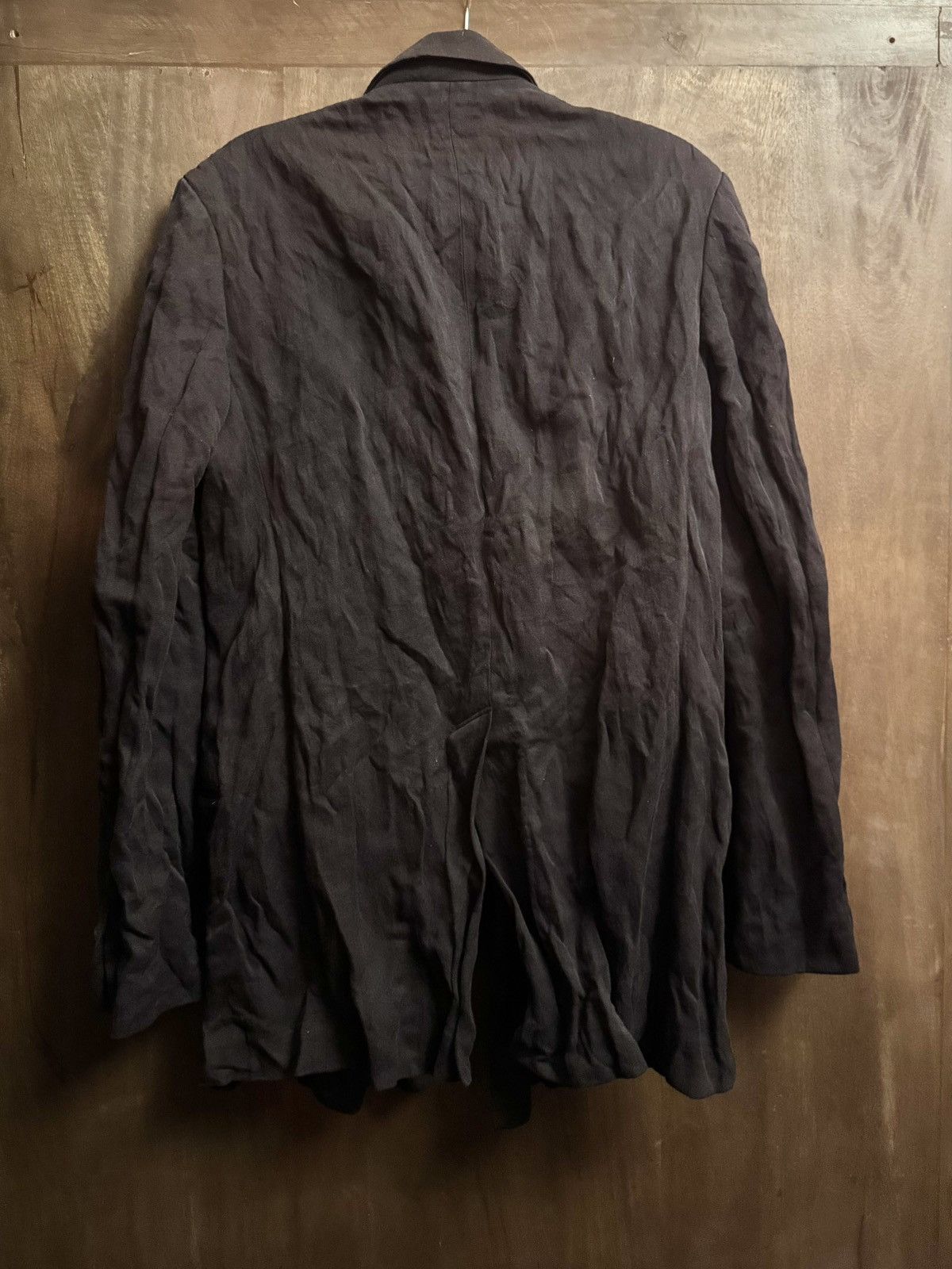 Yohji Yamamoto yohji yamamoto metal cotton navy textured jacket 3jp Size US M / EU 48-50 / 2 - 9 Thumbnail