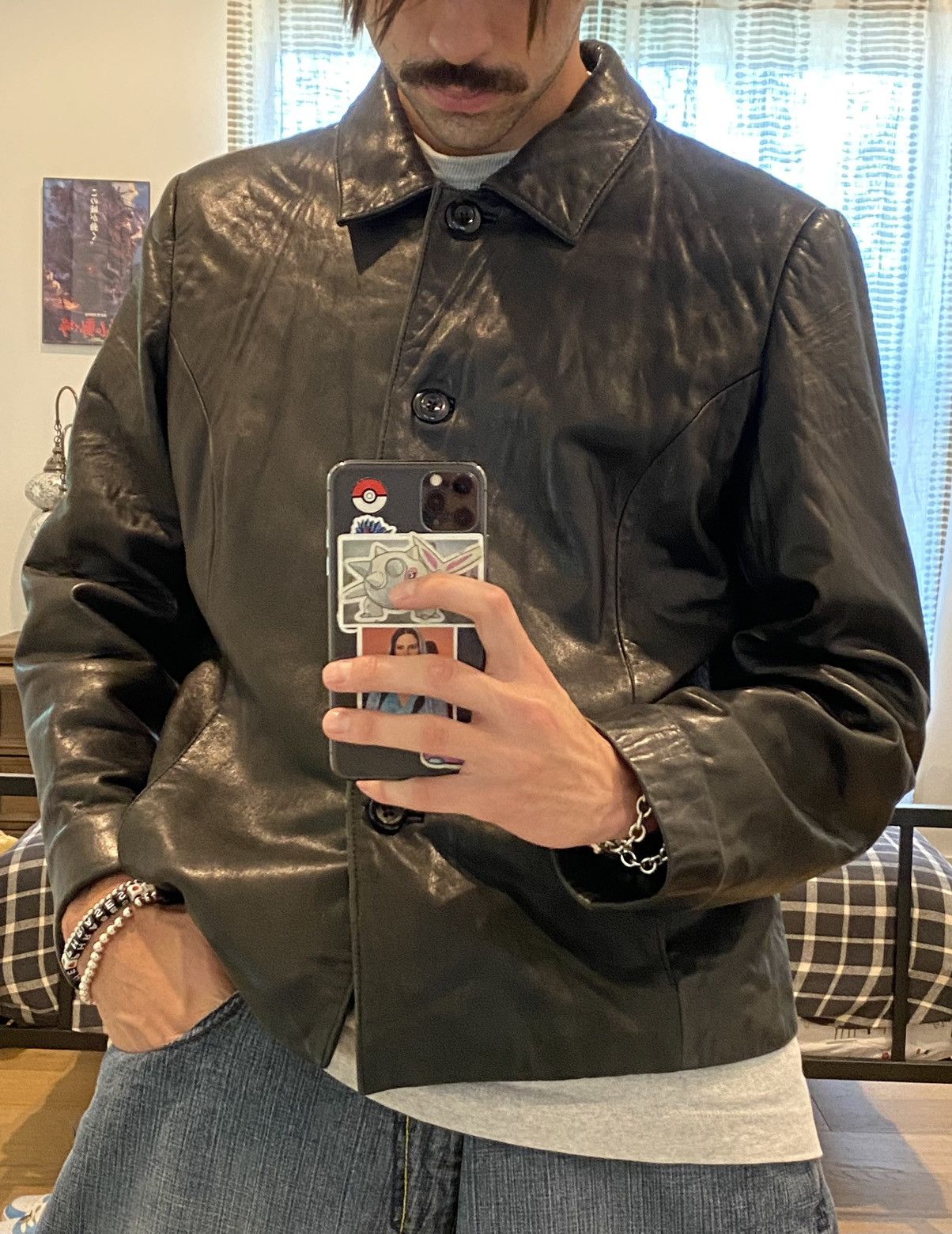 2000's leather jacket