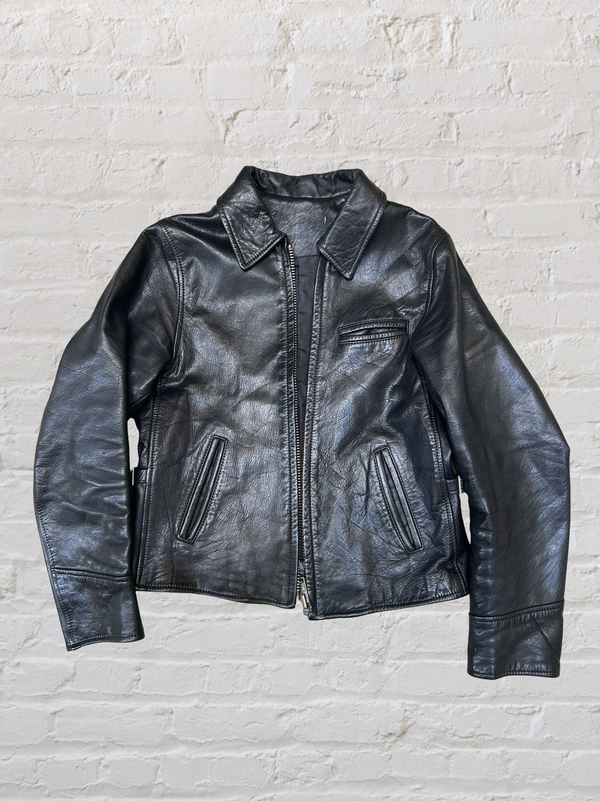 Other Vintage Made in Japan Cowhide Leather Single Riders Jacket Size US M / EU 48-50 / 2 - 5 Thumbnail