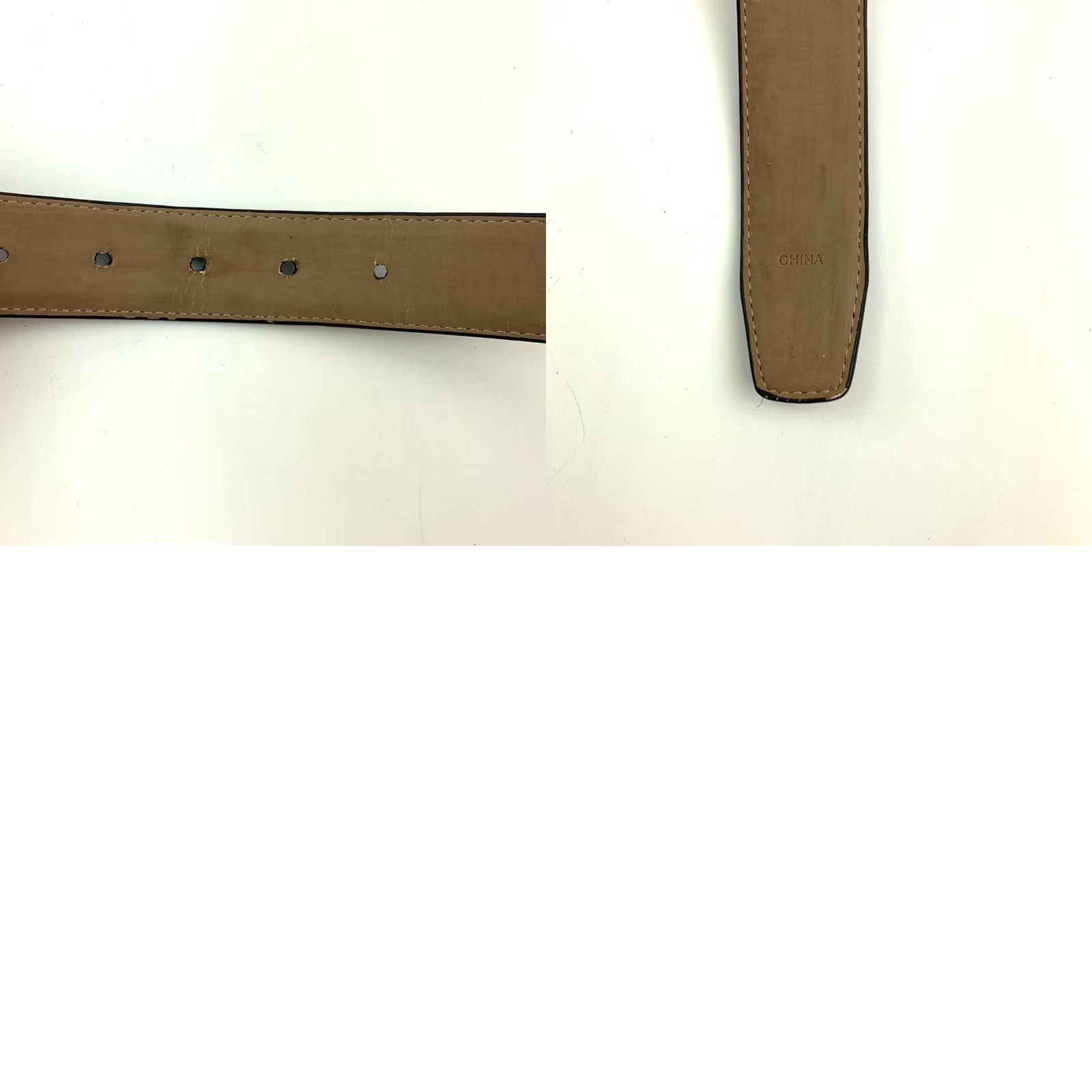Vintage VINTAGE 90s Leather Belt Brown White Topstitching Size 38 Men Size ONE SIZE - 8 Thumbnail