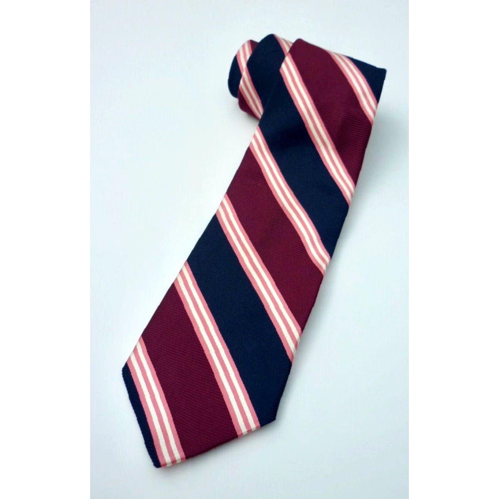 Brooks Brothers Brooks Brothers Makers Silk Tie Multicolor Stripes Woven in England Made in USA 60" 3.75" Mens Adult Silk Tie Size ONE SIZE - 2 Thumbnail