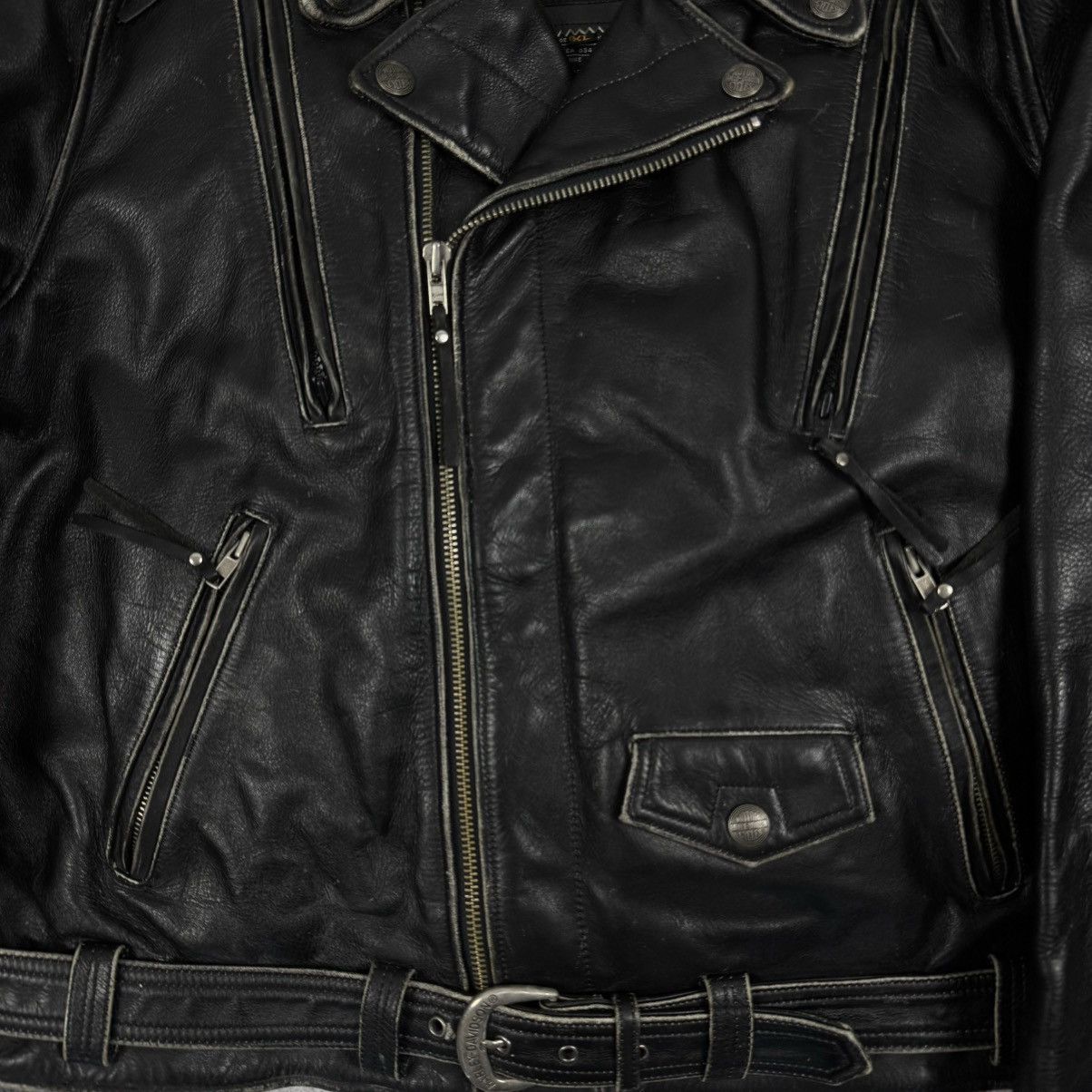 Harley Davidson × Vintage Harley Davidson Vintage Motorcycle Biker Leather Jacket Size US XL / EU 56 / 4 - 4 Thumbnail