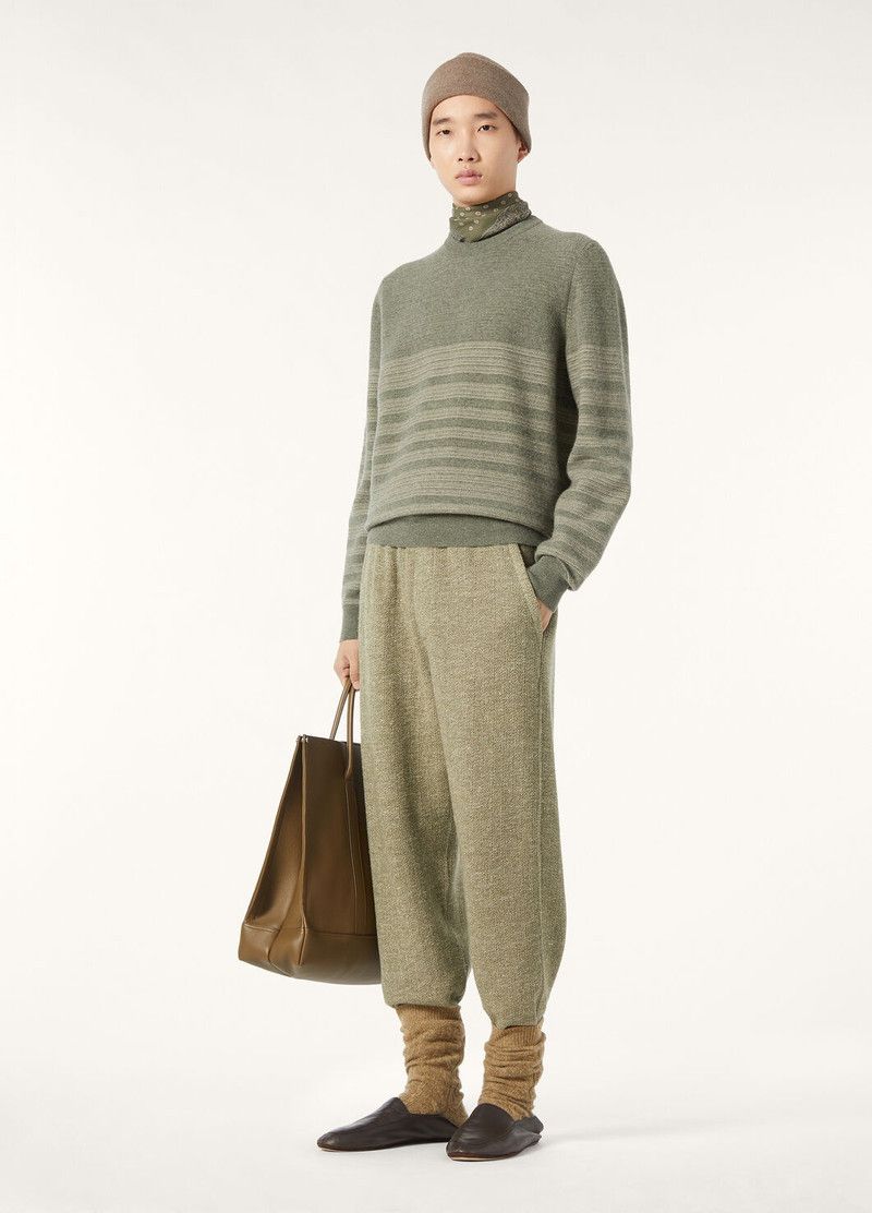 Loro Piana o1w1db10226 FAP0890 Oggebbio Crewneck Sweater in Green Size US S / EU 44-46 / 1 - 2 Thumbnail