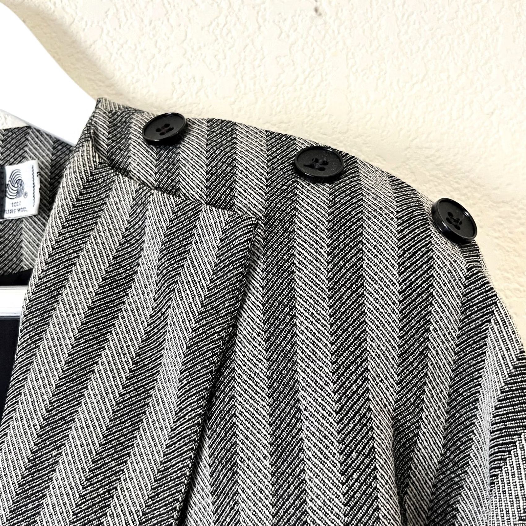 Avenue VINTAGE E.R. Gerard for Renlyn Saks Fifth Avenue Blazer Coat Striped Wool Size 8 Black Size M / US 6-8 / IT 42-44 - 5 Thumbnail