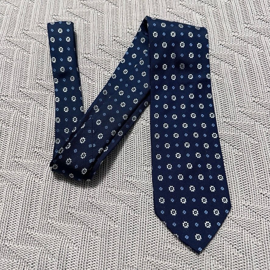 Piattelli Piattelli blue floral Italian silk tie Size ONE SIZE - 1 Thumbnail
