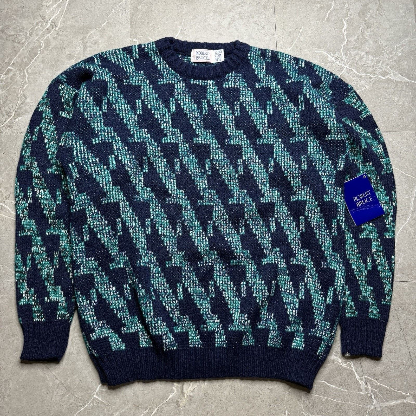 Robert Bruce Vintage Robert Bruce Geometric Graphic Knit Sweater L NWT Size US L / EU 52-54 / 3 - 2 Thumbnail