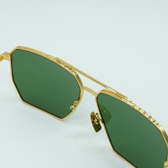 Bottega Veneta 🕶️ New Bottega Veneta BV1012S 004 Sunglasses - Gold Frame Size ONE SIZE - 11 Thumbnail