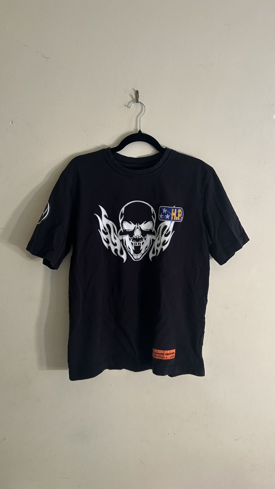 Heron Preston HERON PRESTON Flaming Skull Men's T-Shirt 🔥 Size US M / EU 48-50 / 2 - 1 Thumbnail