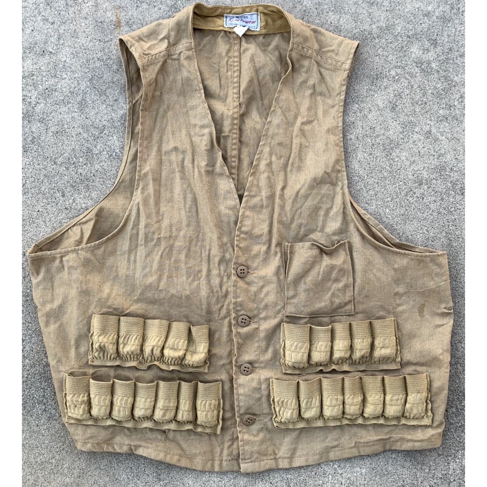Sears VINTAGE Sears, Roebuck and Co Hunting Vest Shirt Mens 46 Beige Outdoor 90s Hunters Size US S / EU 44-46 / 1 - 4 Thumbnail