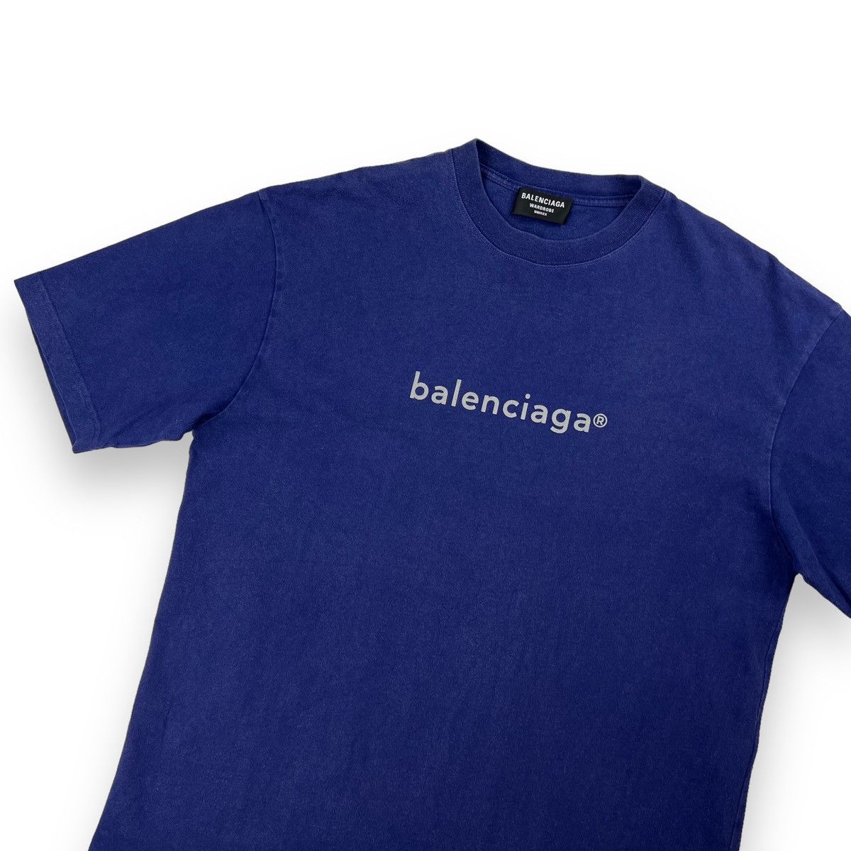 Balenciaga Balenciaga Copyright Logo Blue T Shirt Size US M / EU 48-50 / 2 - 1 Thumbnail