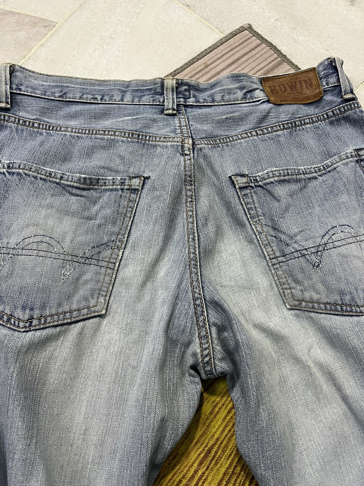 Edwin × If Six Was Nine 💥Baggy💥VINTAGE EDWIN 505z SELVEDGE DISTRESSED BAGGY JEANS Size US 33 - 7 Thumbnail