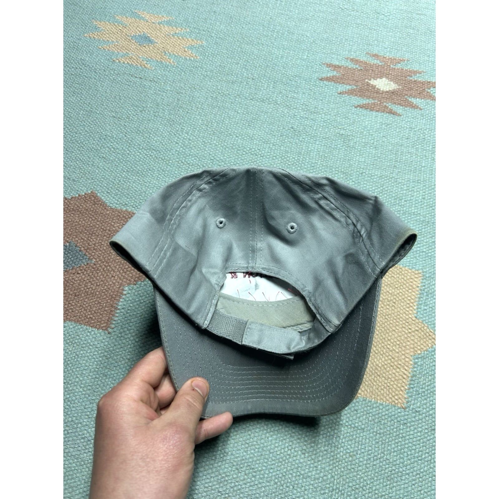 Vintage VINTAGE strapback hat cap Steve Helton flint river boys country bluegrass music Mens Adjustable Gray Baseball Cap Size ONE SIZE - 4 Thumbnail