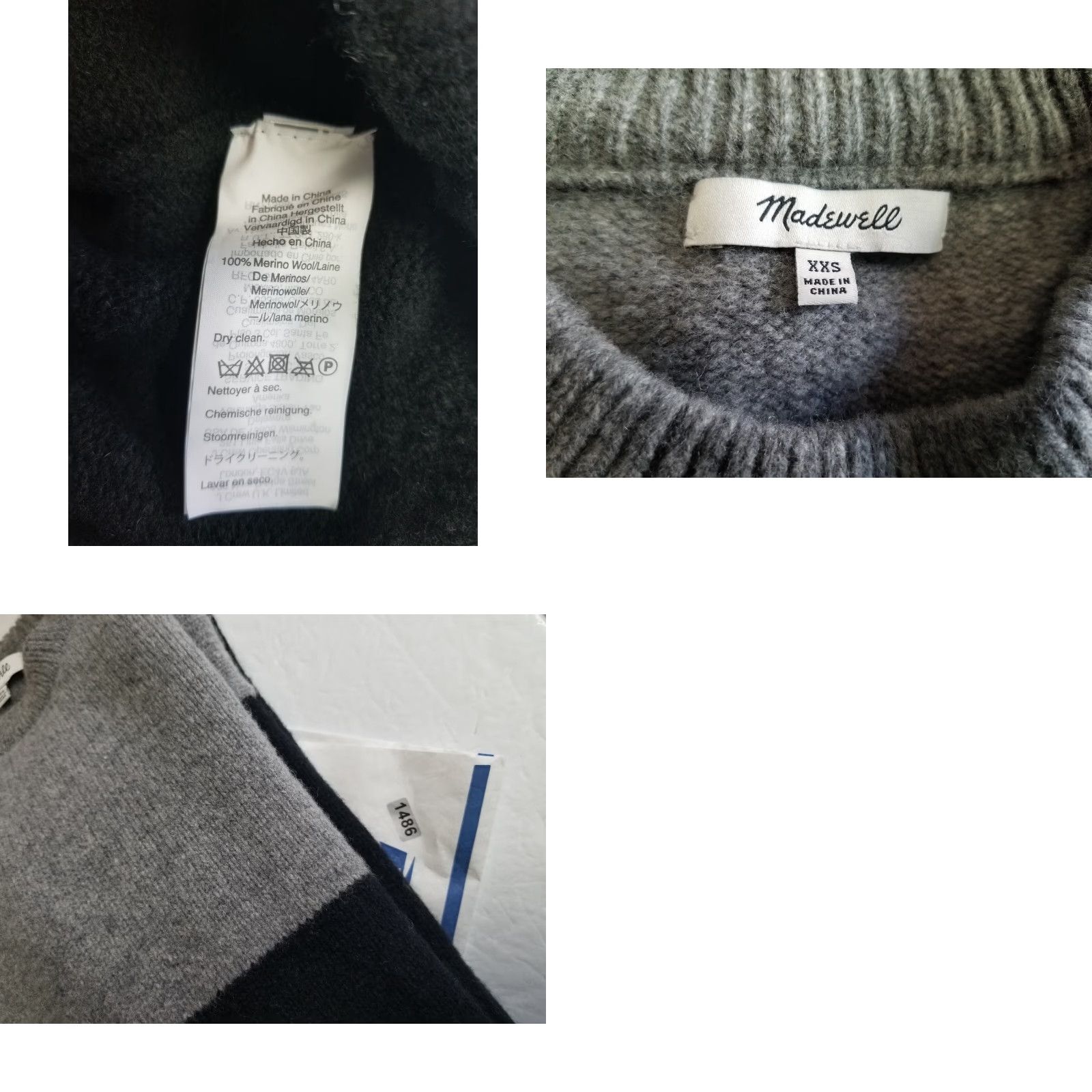 Madewell Madewell Foldover Crew Neck Sweater Dress Merino Wool Navy Blue XXS Women Long Sleeve Midi Dress Size XXS / US 00 / IT 34 - 8 Thumbnail